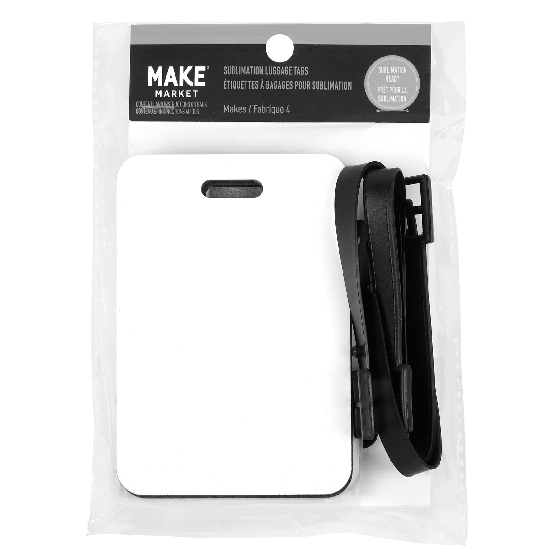 3.9&#x22; Sublimation Luggage Tag by Make Market&#xAE;, 4ct.