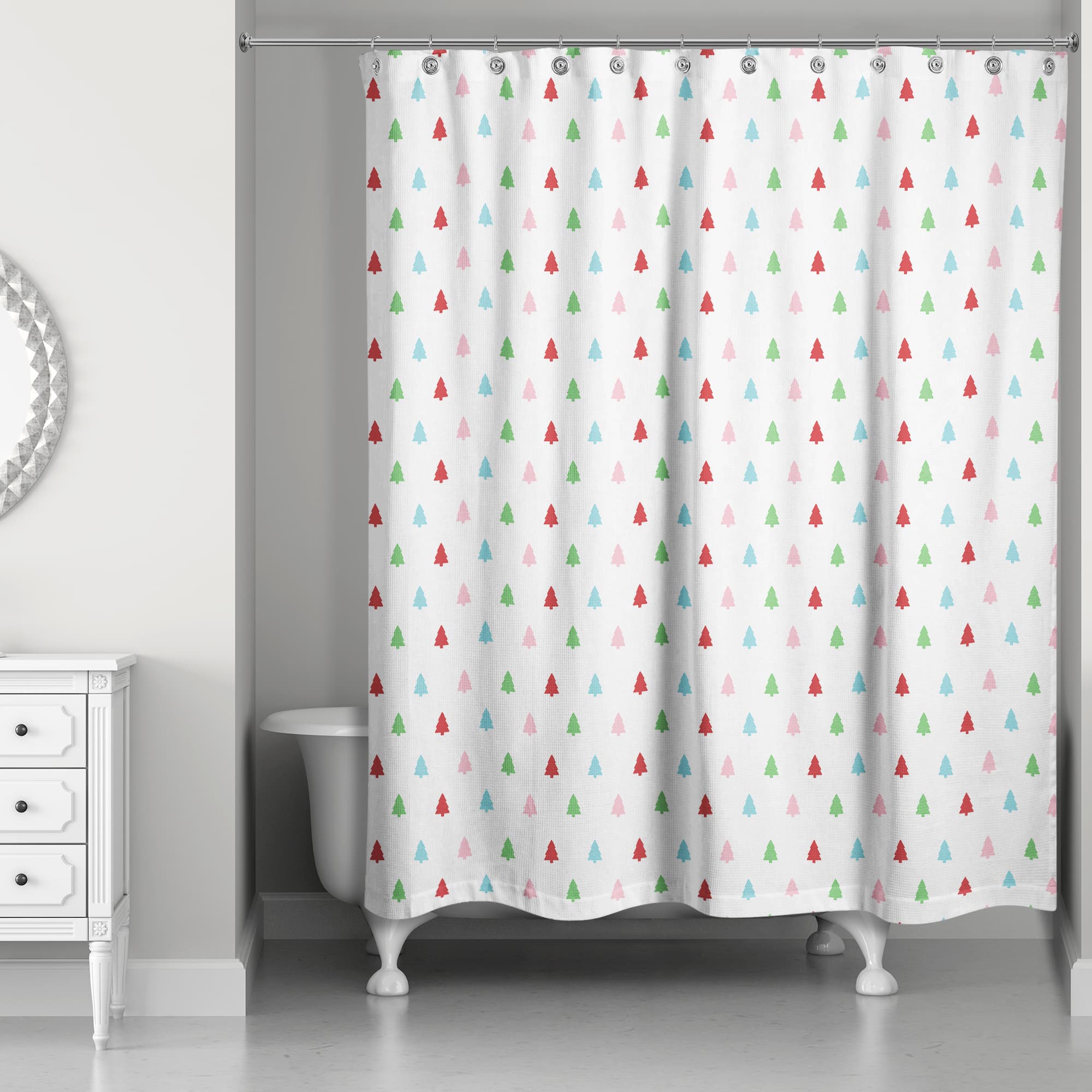 Colorful Trees Shower Curtain