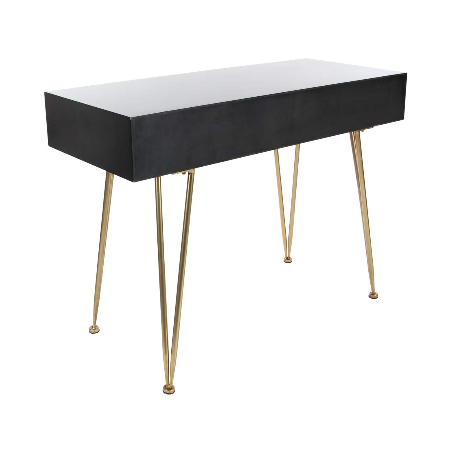 3.5ft. Black Modern Wood Console Table