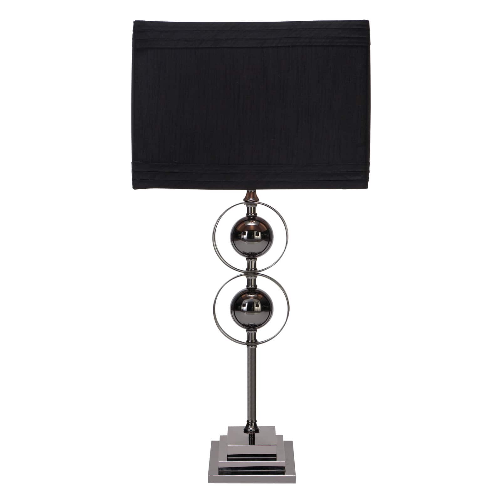 25&#x22; Black Metal Modern Table Lamp, 2ct.