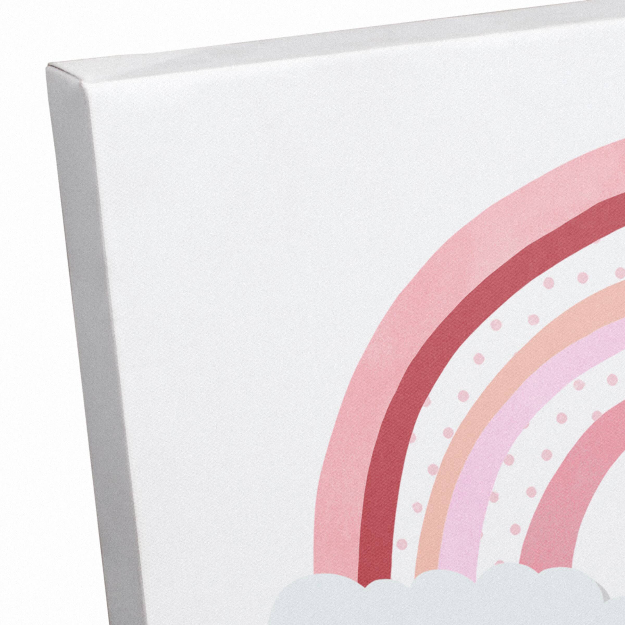 Be Mine Rainbow Polka Dots 11" x 14" Canvas Wall Art