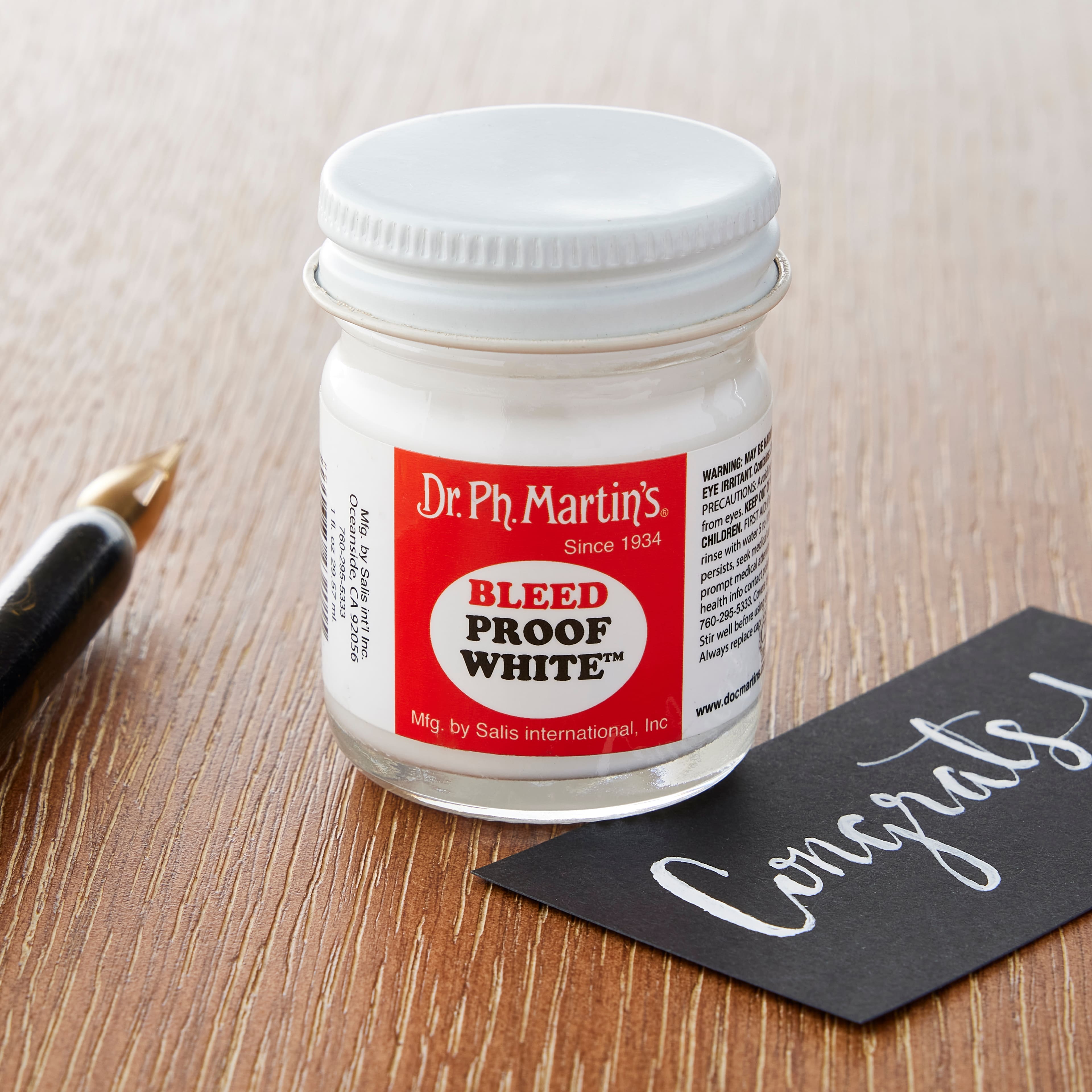 Dr Ph Martin's Bleed Proof White 1 Fl Oz - Blots Pen & Ink Supplies