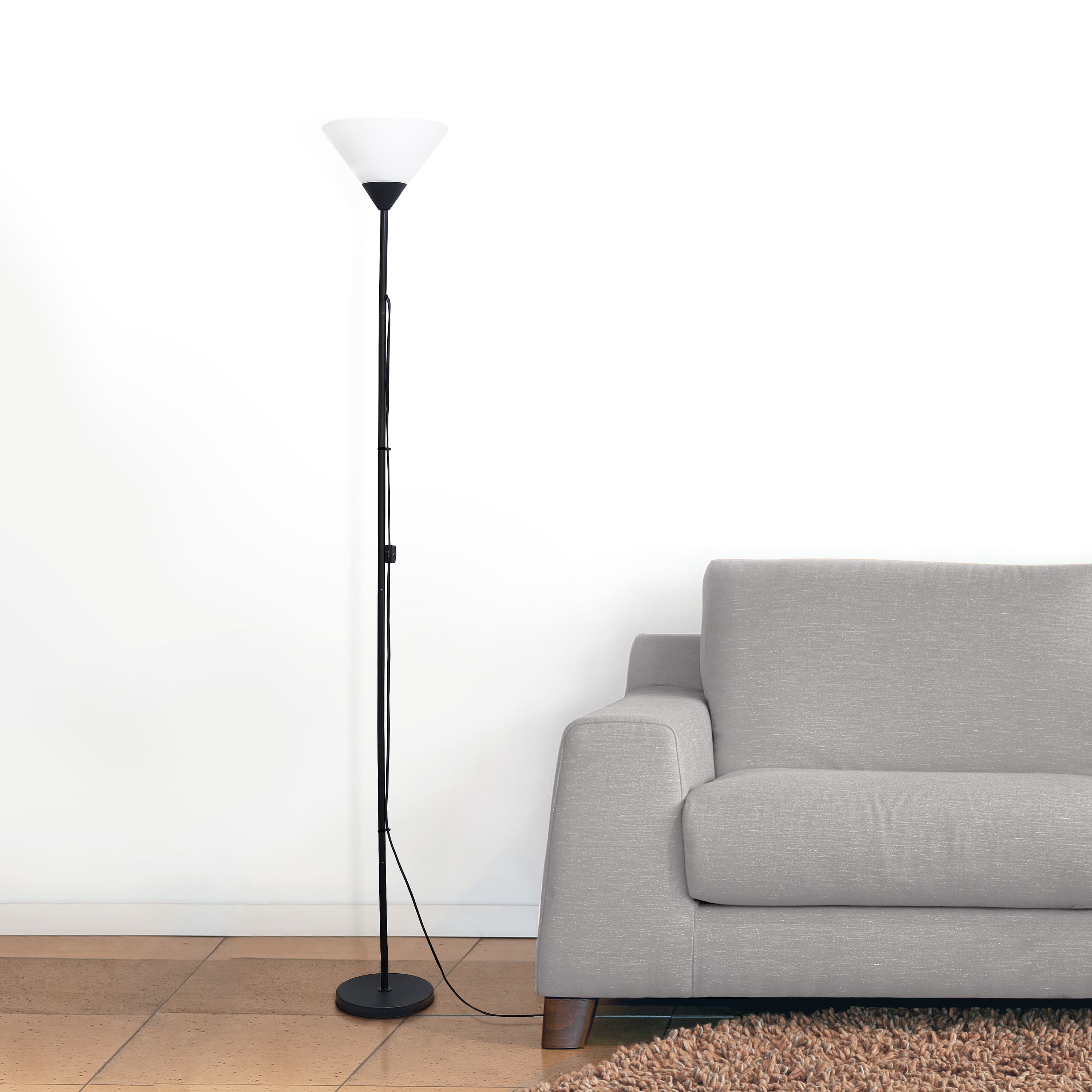 Simple Designs 70&#x22; Torchiere Floor Lamp