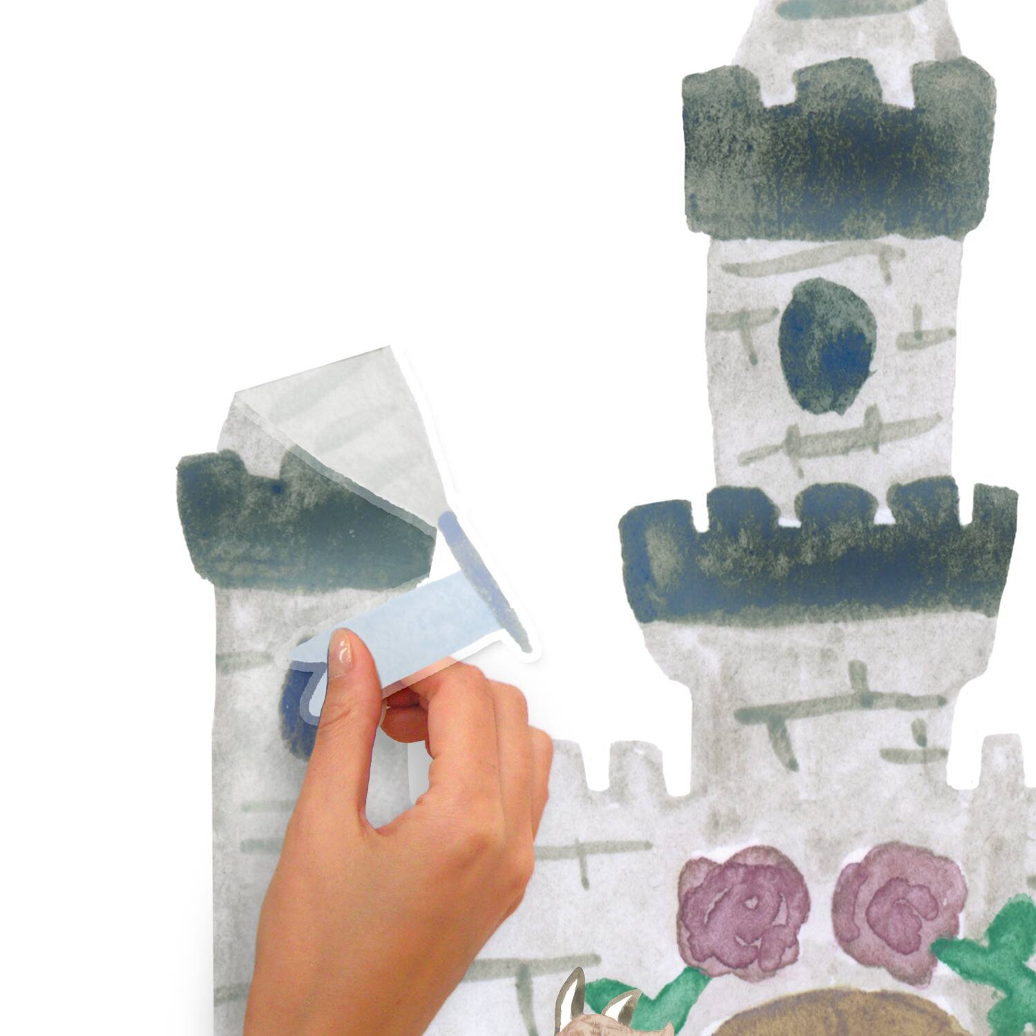 RoomMates Princess & Knight Castle Peel & Stick Giant Wall Decal Set with Alphabet