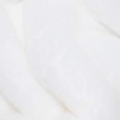 The Fabric Exchange Mohair 60 inch Faux Fur White Fabric by The Yard (f.e. )