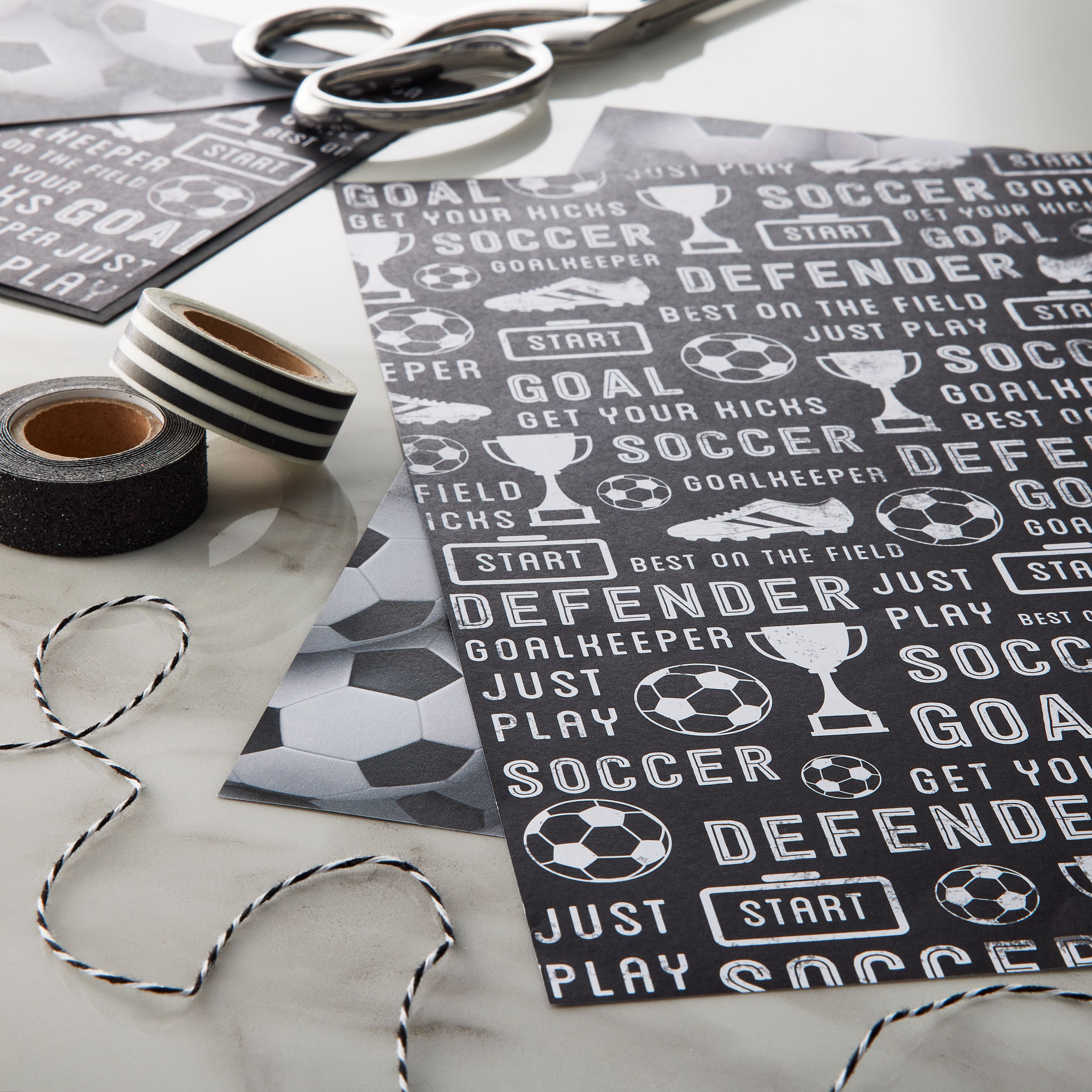 48 Pack: Soccer Paper by Recollections™, 12" x 12"