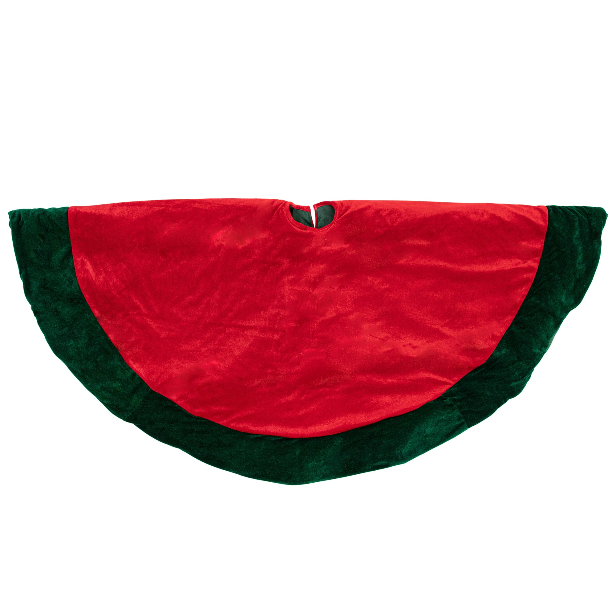 60" Red & Green Traditional Christmas Tree Skirt