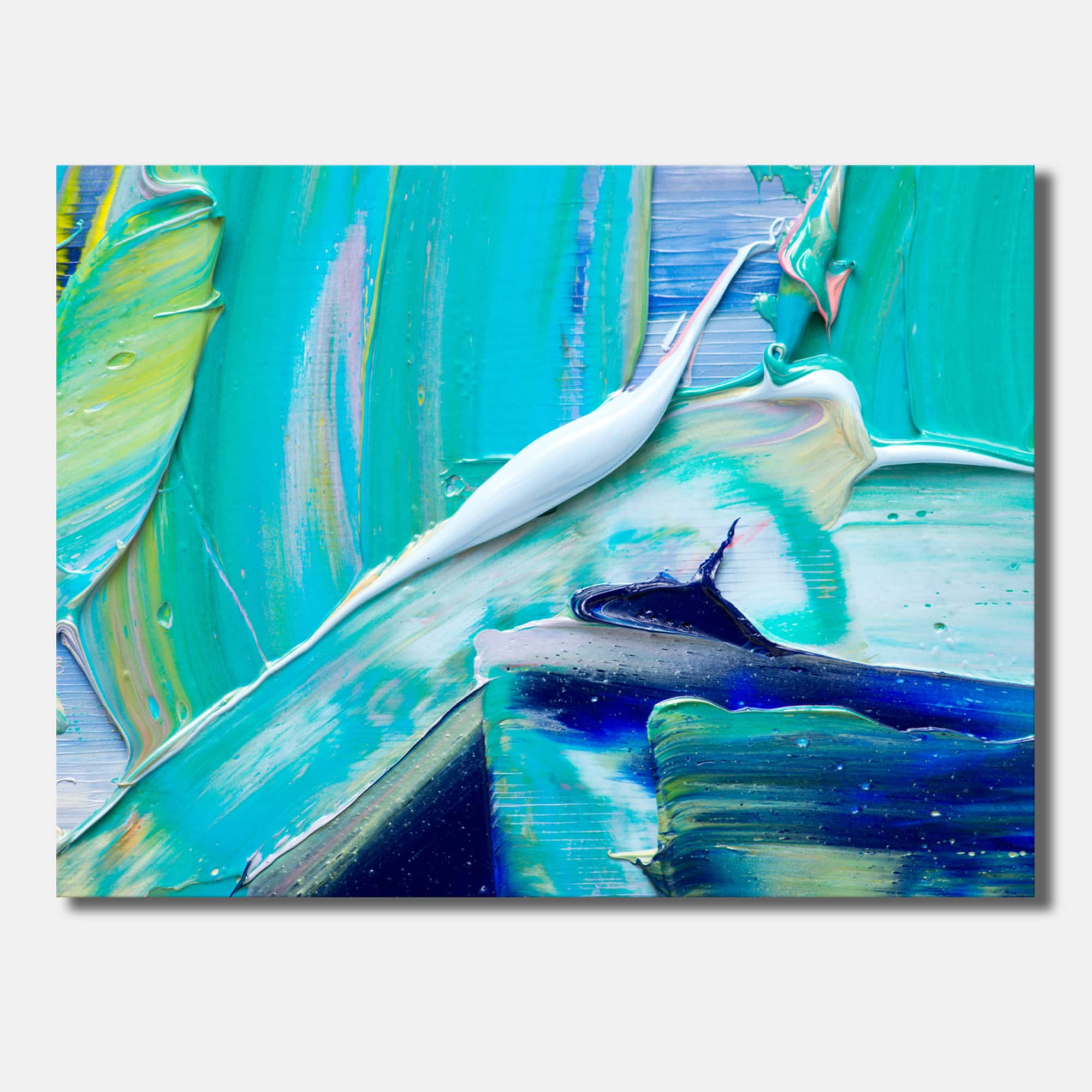 Designart - Oil On Canvas Textured Composition IX - Modern & Contemporary Canvas Wall Art Print