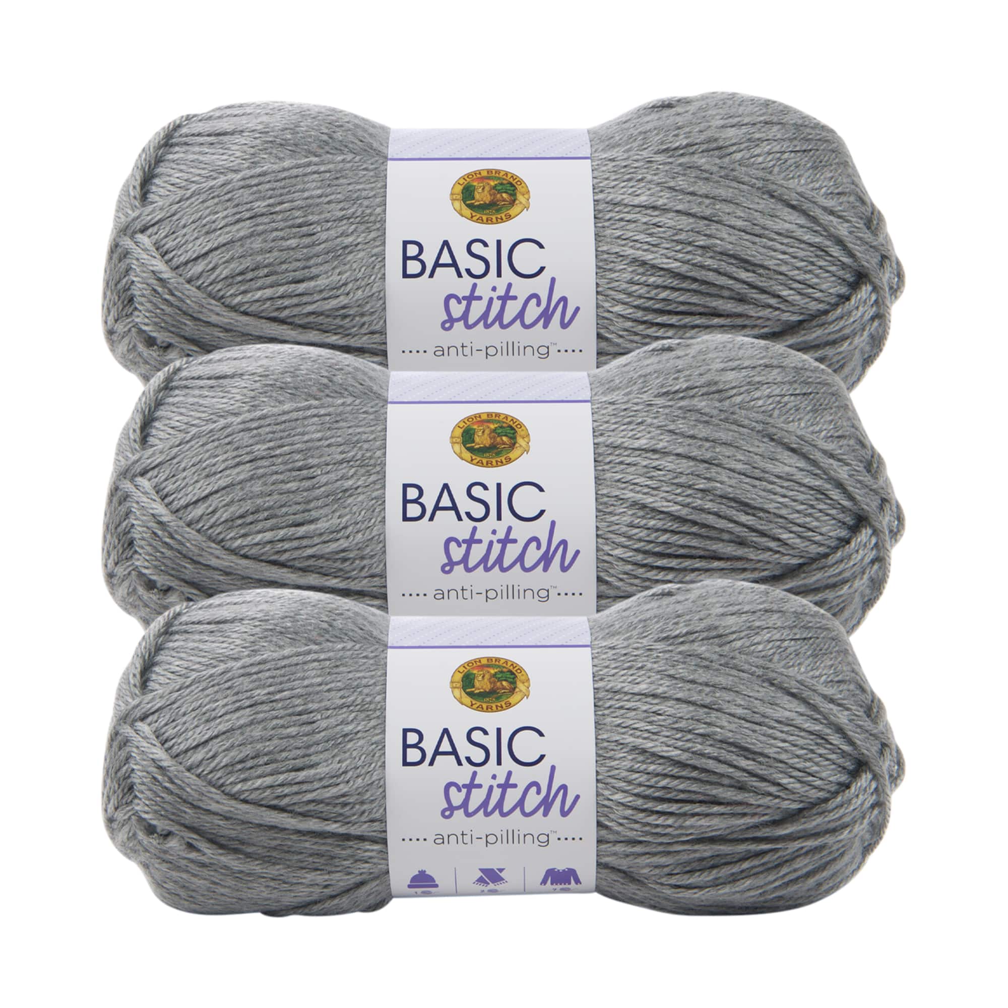 3 Pack Lion Brand® Basic Stitch Anti Pilling™ Yarn