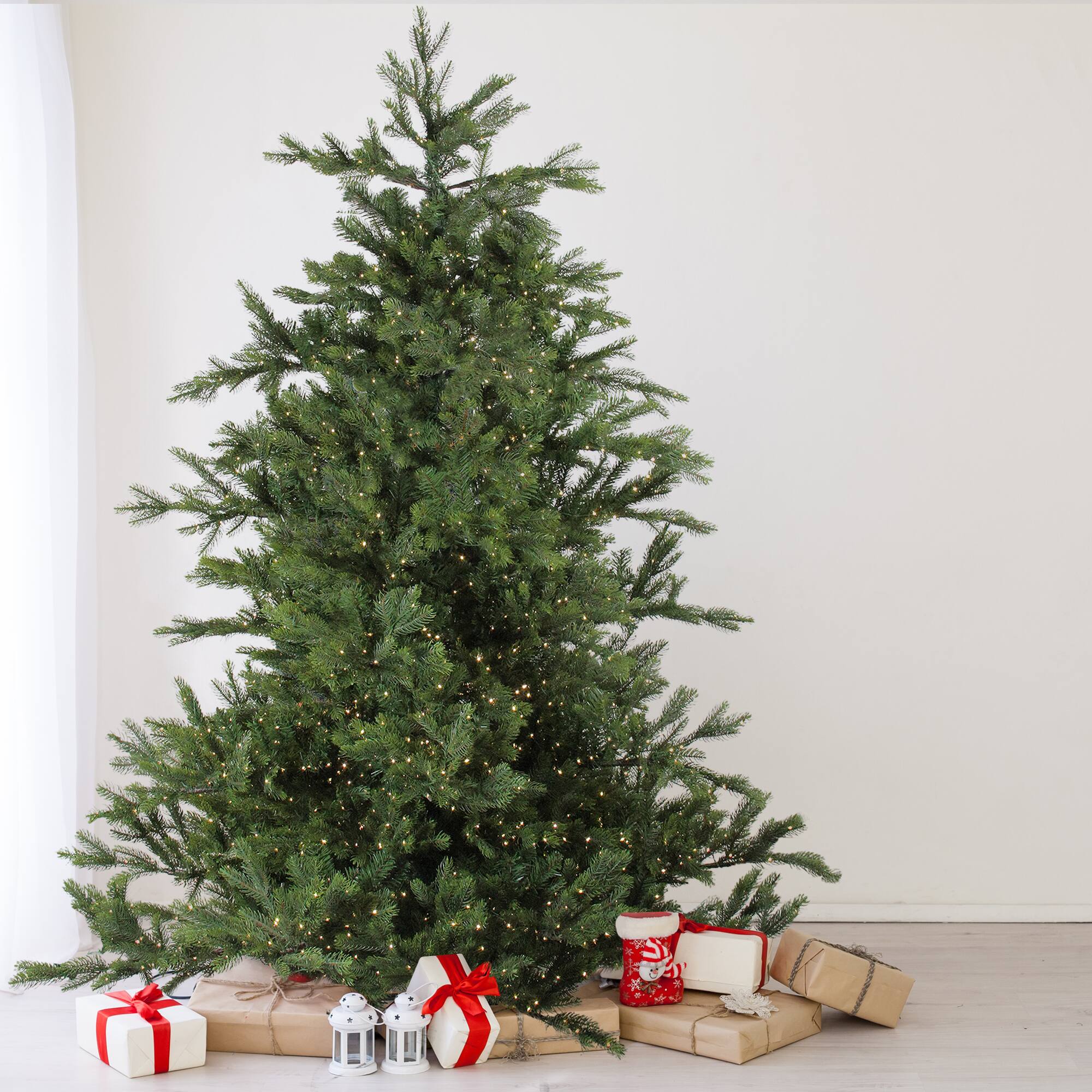 6.5ft. Pre-Lit Real Touch&#x2122;&#xFE0F; Oregon Noble Fir Artificial Christmas Tree, Warm White LED Lights