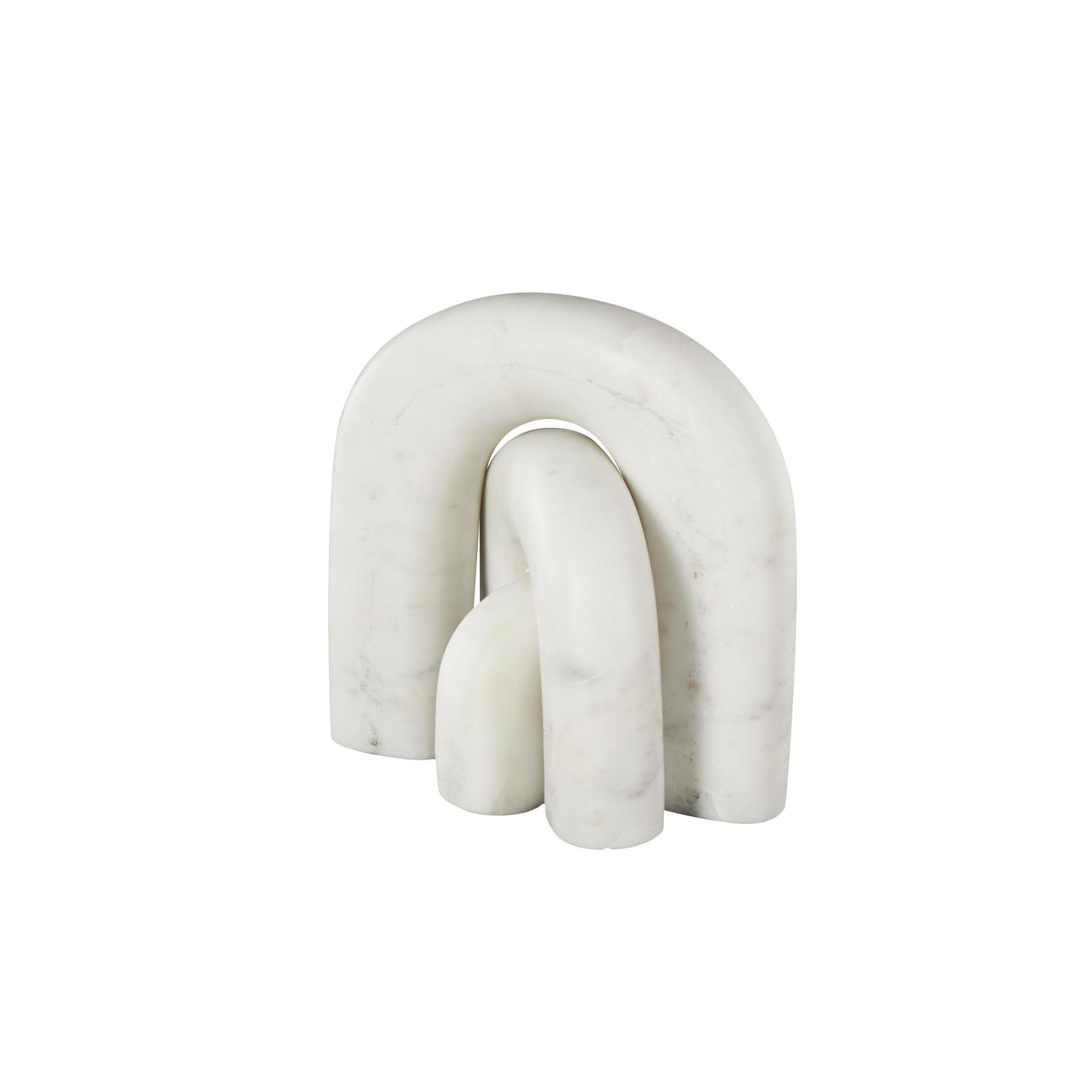 White Marble Abstract Arched Sculptures, 3ct.