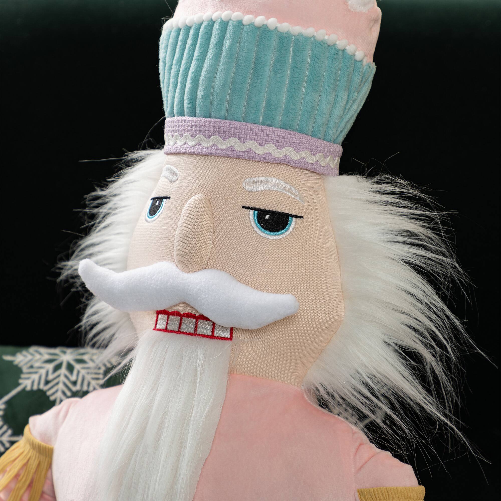 Glitzhome&#xAE; 60&#x22;H Christmas Oversized Fabric Nutcracker With Dangle Legs
