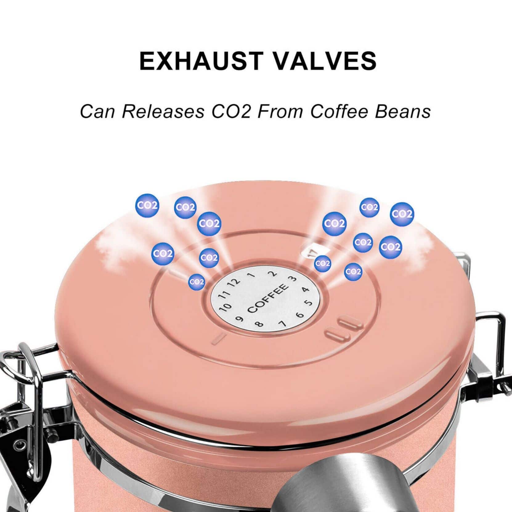 NEX™ 22oz. Airtight Stainless Steel Coffee Canister