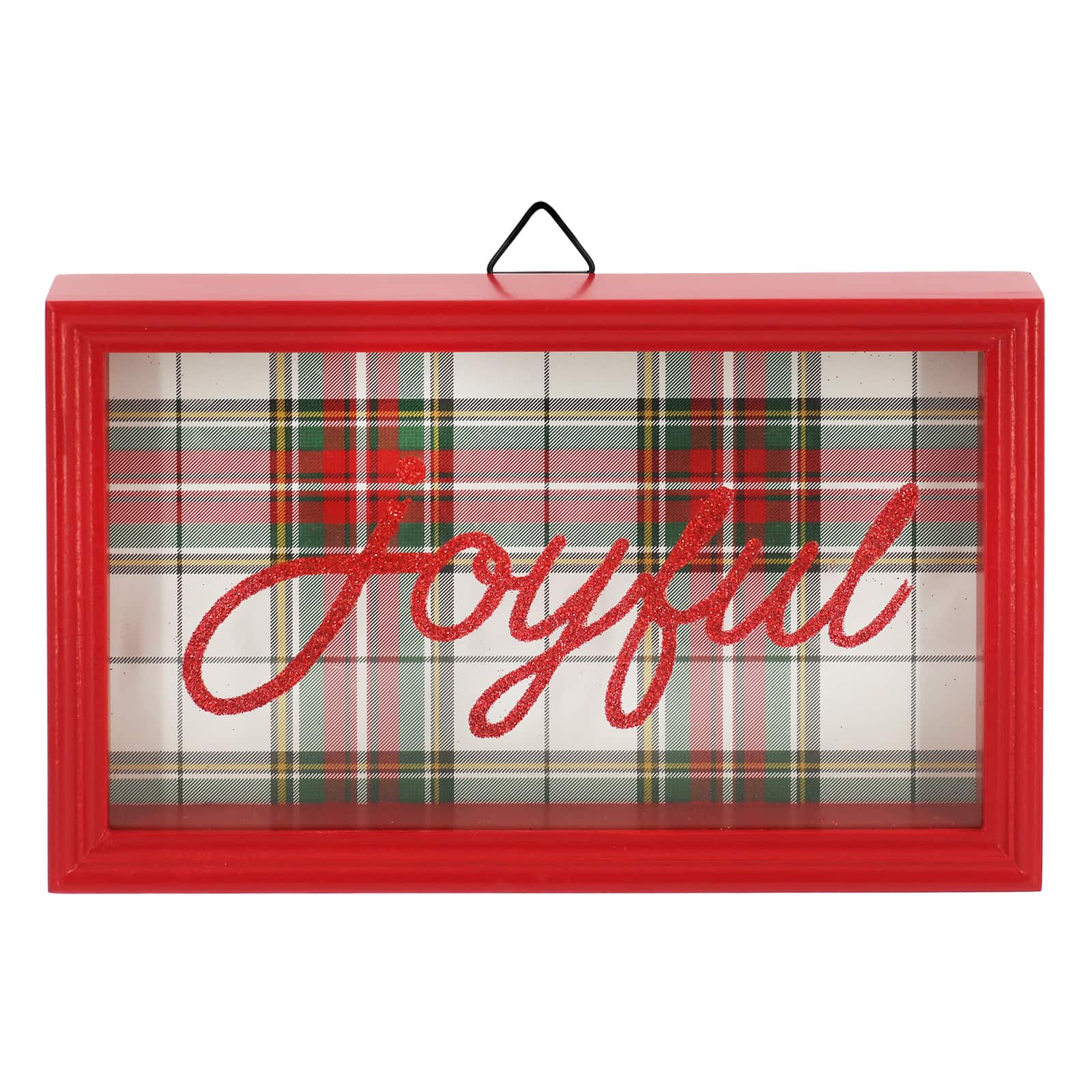 10&#x22; Christmas Plaid Joyful Wall D&#xE9;cor by Ashland&#xAE;