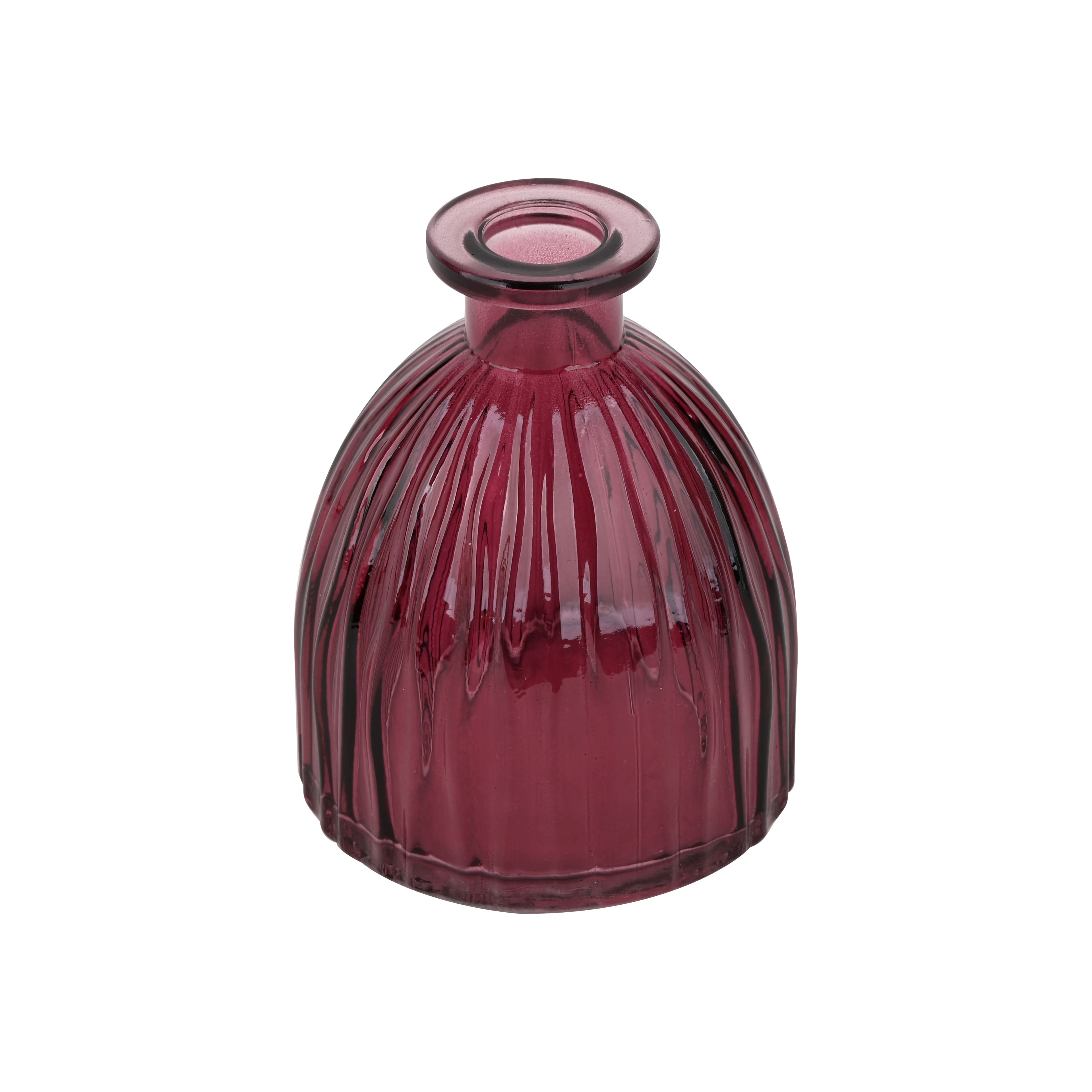 4" Ribbed Glass Vase Decorative Container by Ashland®