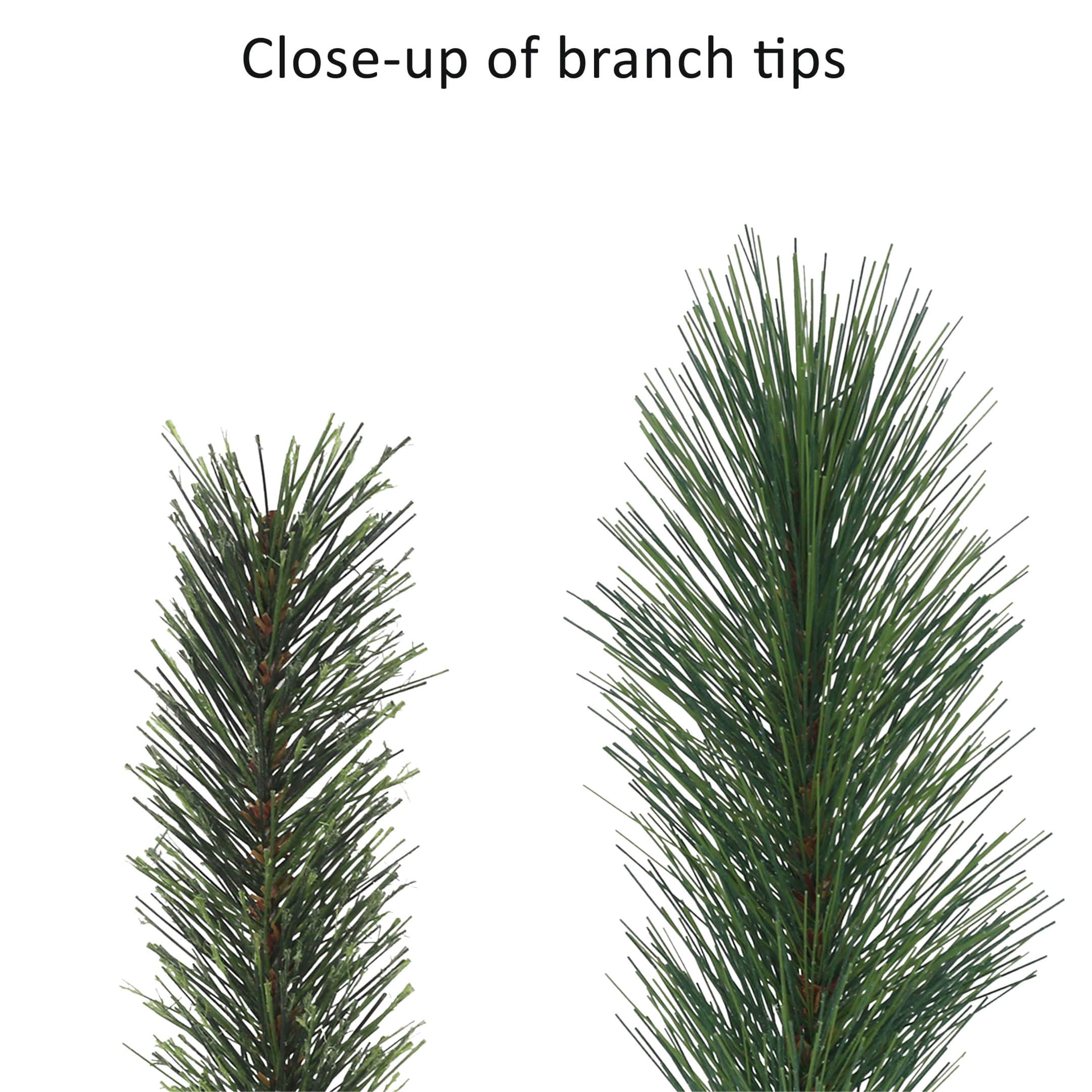 6.5ft Pre-Lit Slim Teton Pine Artificial Christmas Tree, Clear Lights