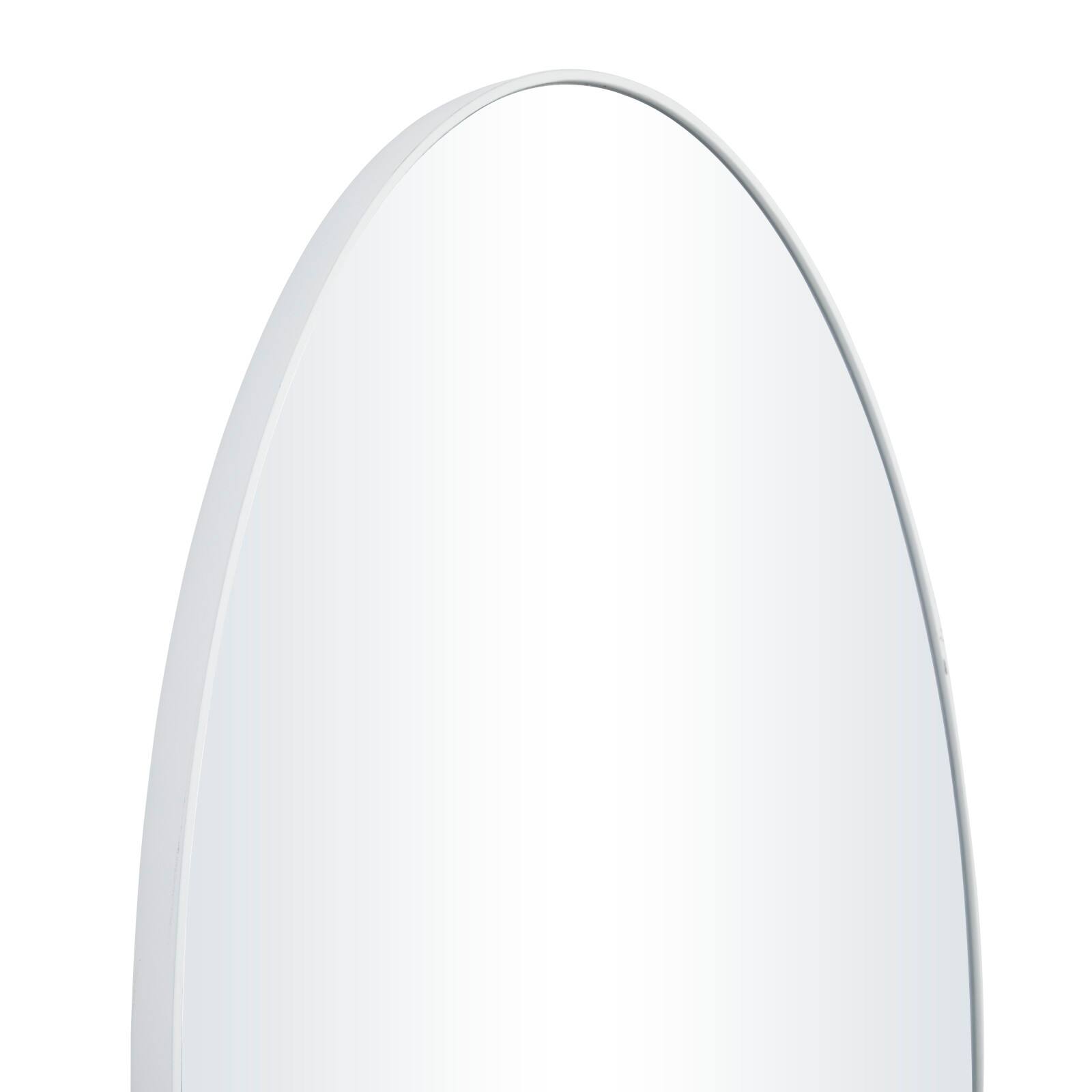 White Contemporary Wall Mirror, 18&#x22; x 1&#x22; x 32&#x22;