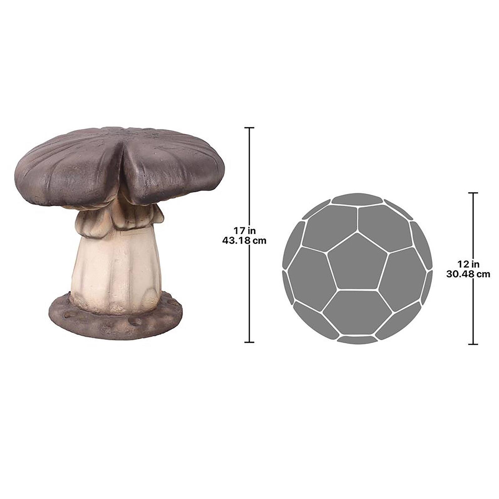 Design Toscado 17&#x22; Massive Mystic Mushroom Stool Garden Statue