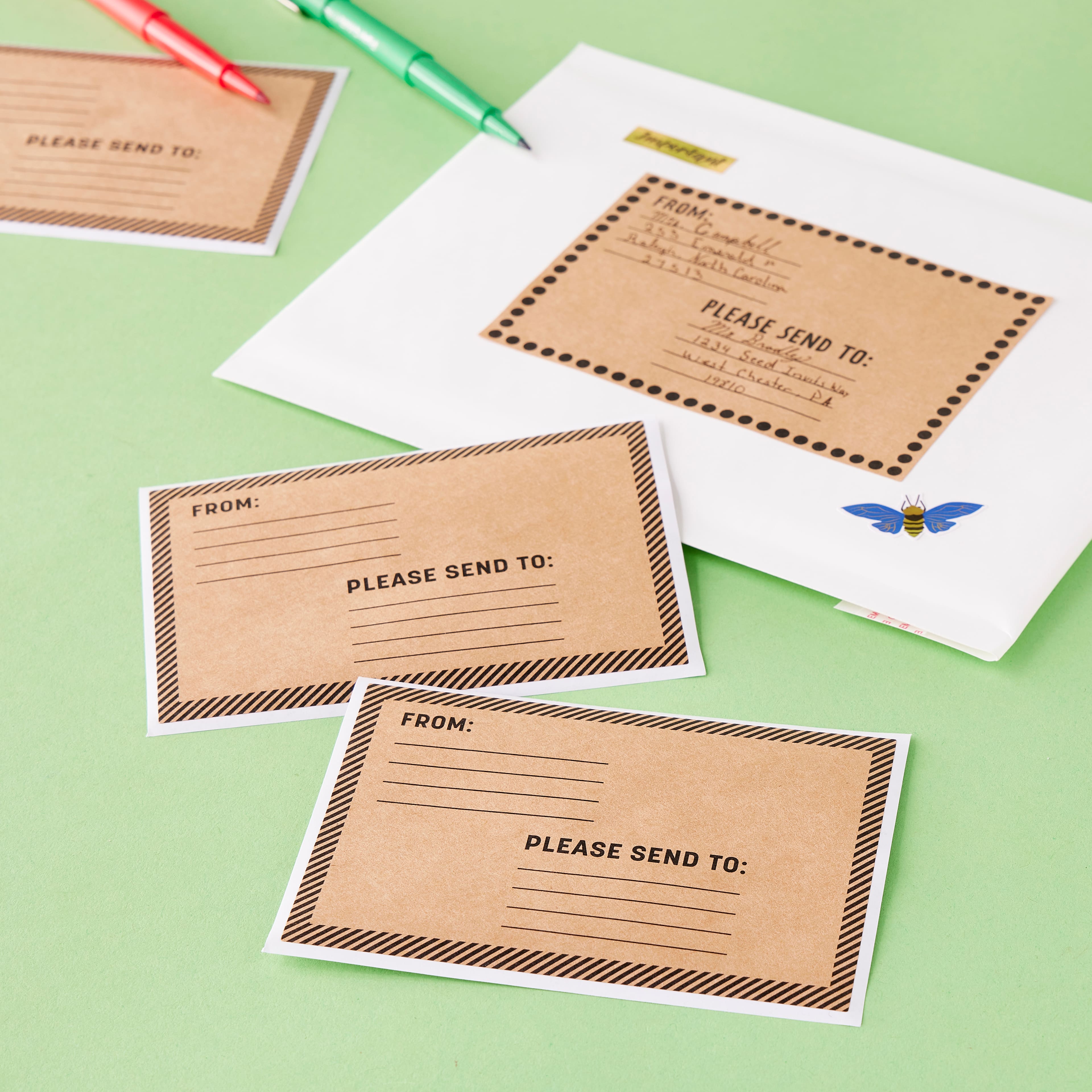 Black Kraft Address Labels by Celebrate It&#x2122;