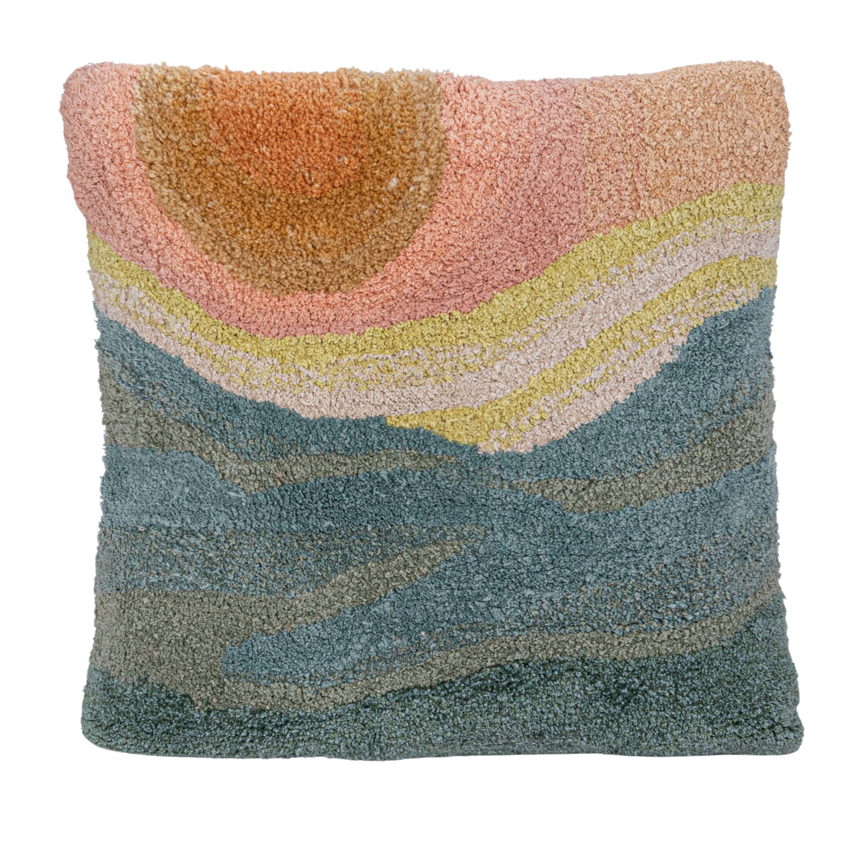 Hello Honey&#xAE; 20&#x22; x 20&#x22; Multicolor Abstract Cotton Blend Tufted Pillow