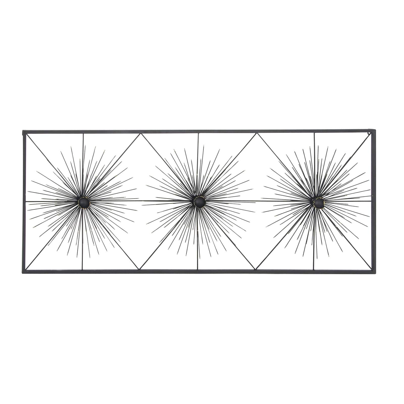 Black Contemporary Ornamental Metal Wall Decoration