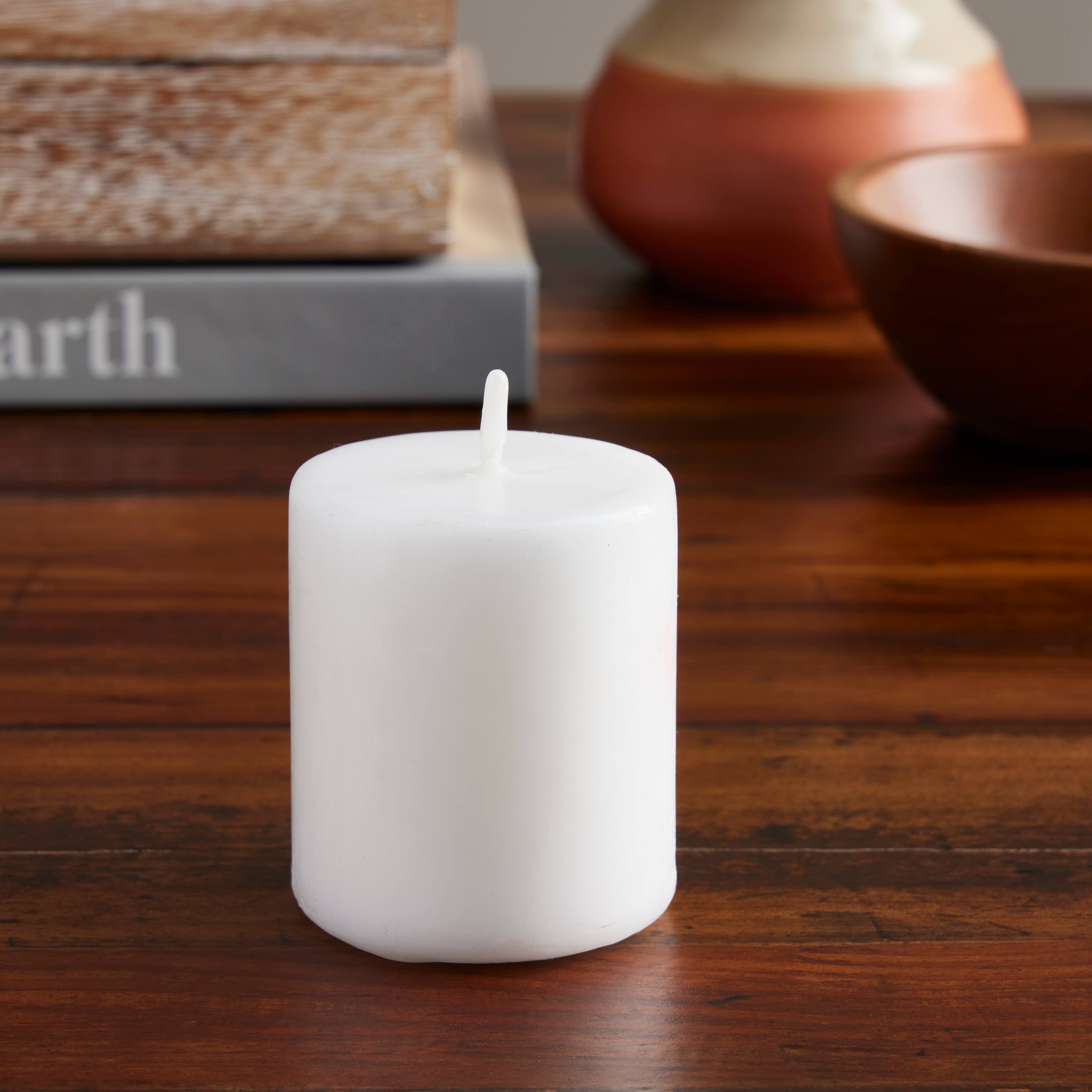 24 Pack: 2" x 2" Fresh Linen Mini Pillar Candle by Ashland®