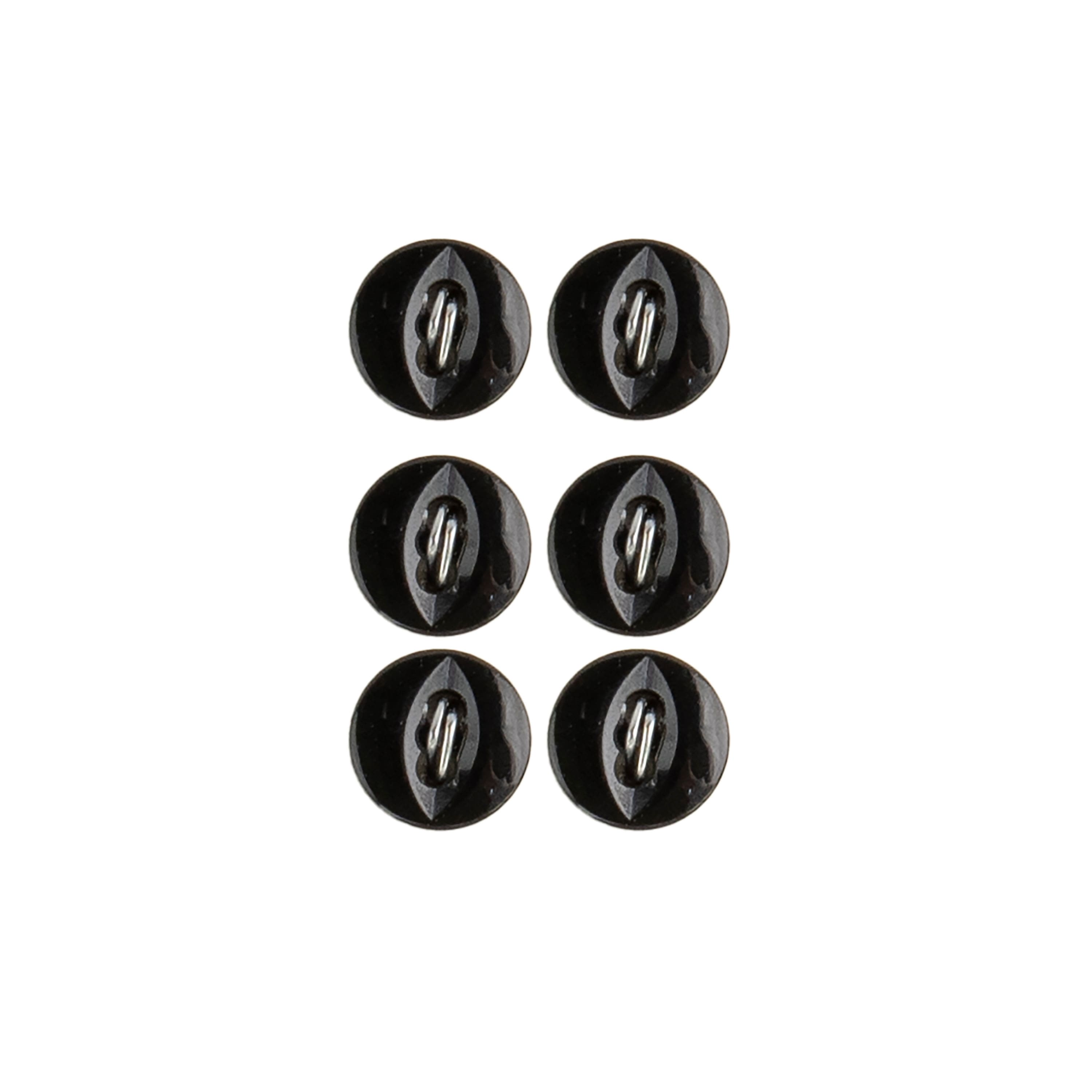 LaMode 1/4" Black Fisheye 2-Hole Buttons, 6ct.