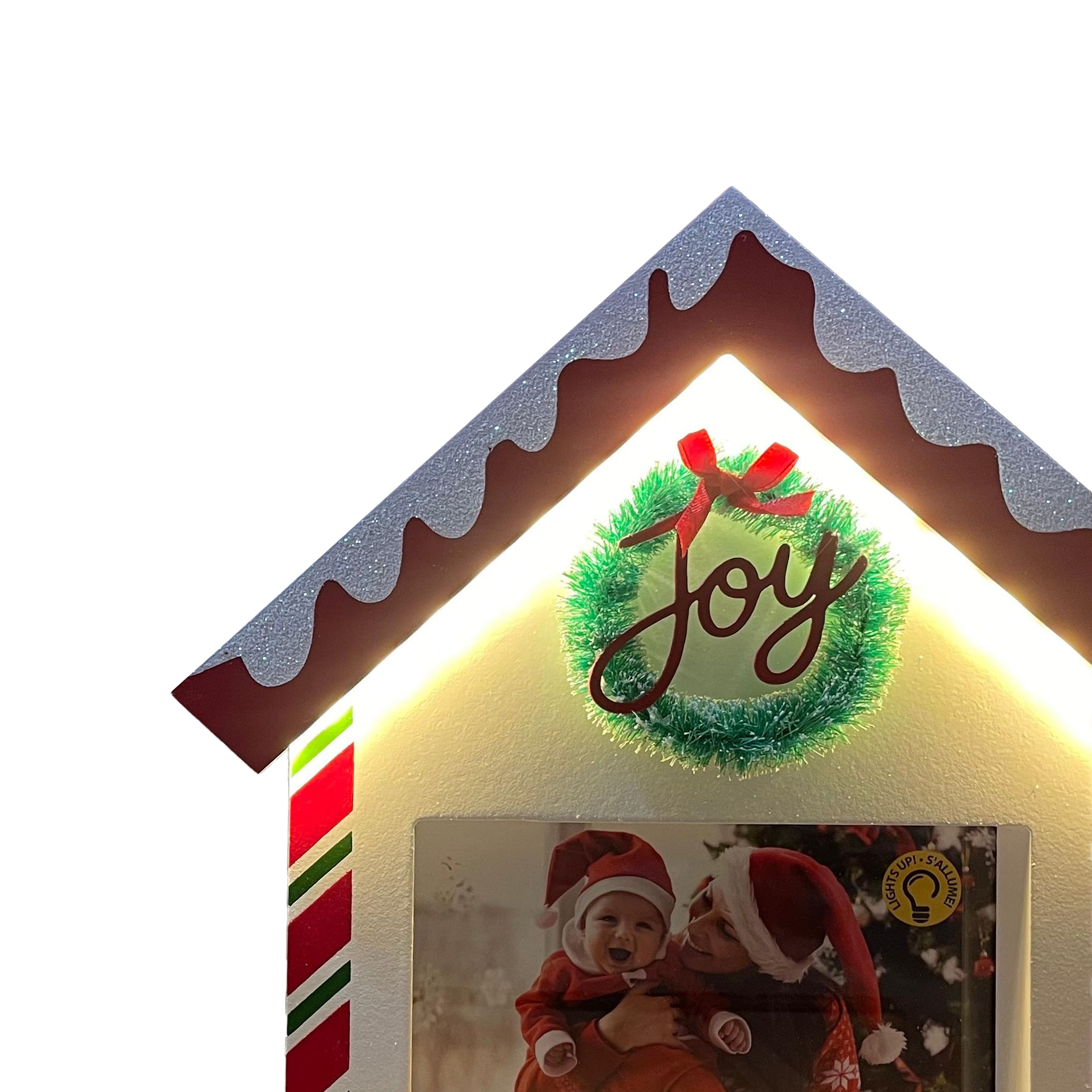 4" x 6" Peppermint House Light-Up Tabletop Frame by Studio Décor®