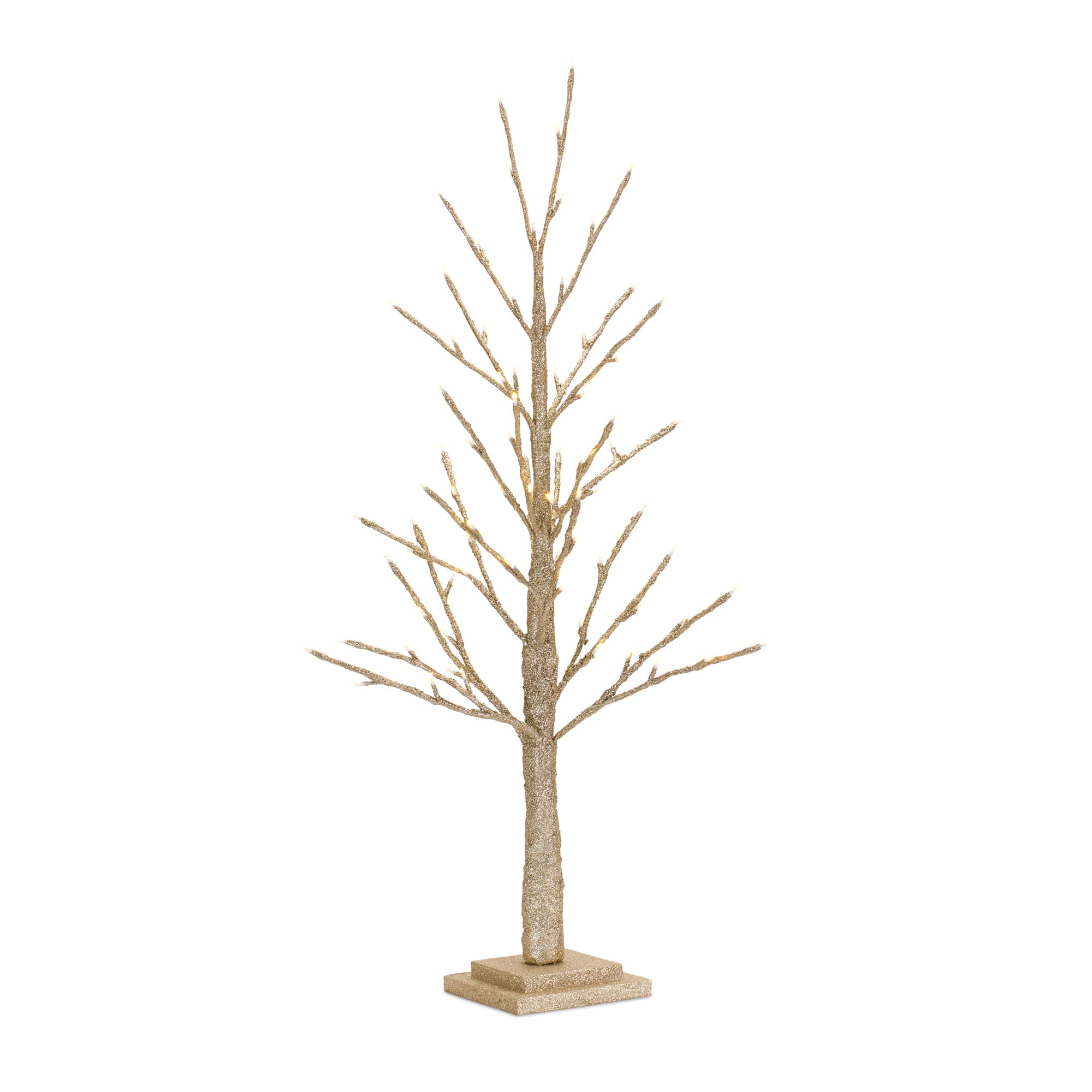 3ft. Pre-Lit Gold Twig Artificial Christmas Tree, Warm White LED Lights