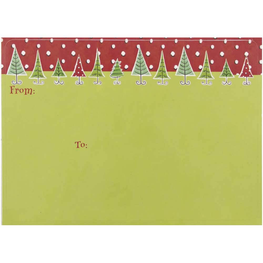 JAM Paper Green &#x26; Red Christmas Gift Tag Stickers