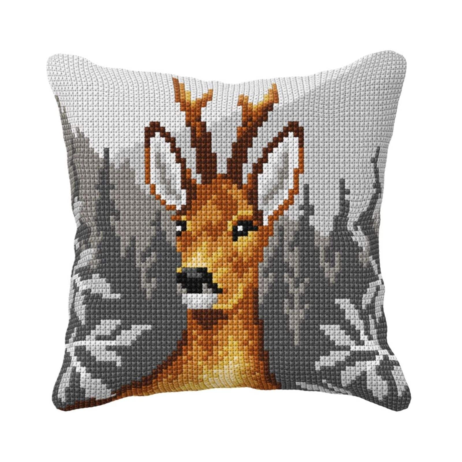 Orchidea Needlepoint Kit Cushion - Printed Canvas Deer