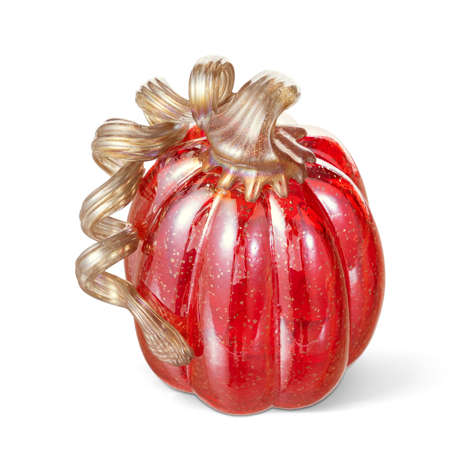 Glitzhome® Red Glitter Glass Gourd