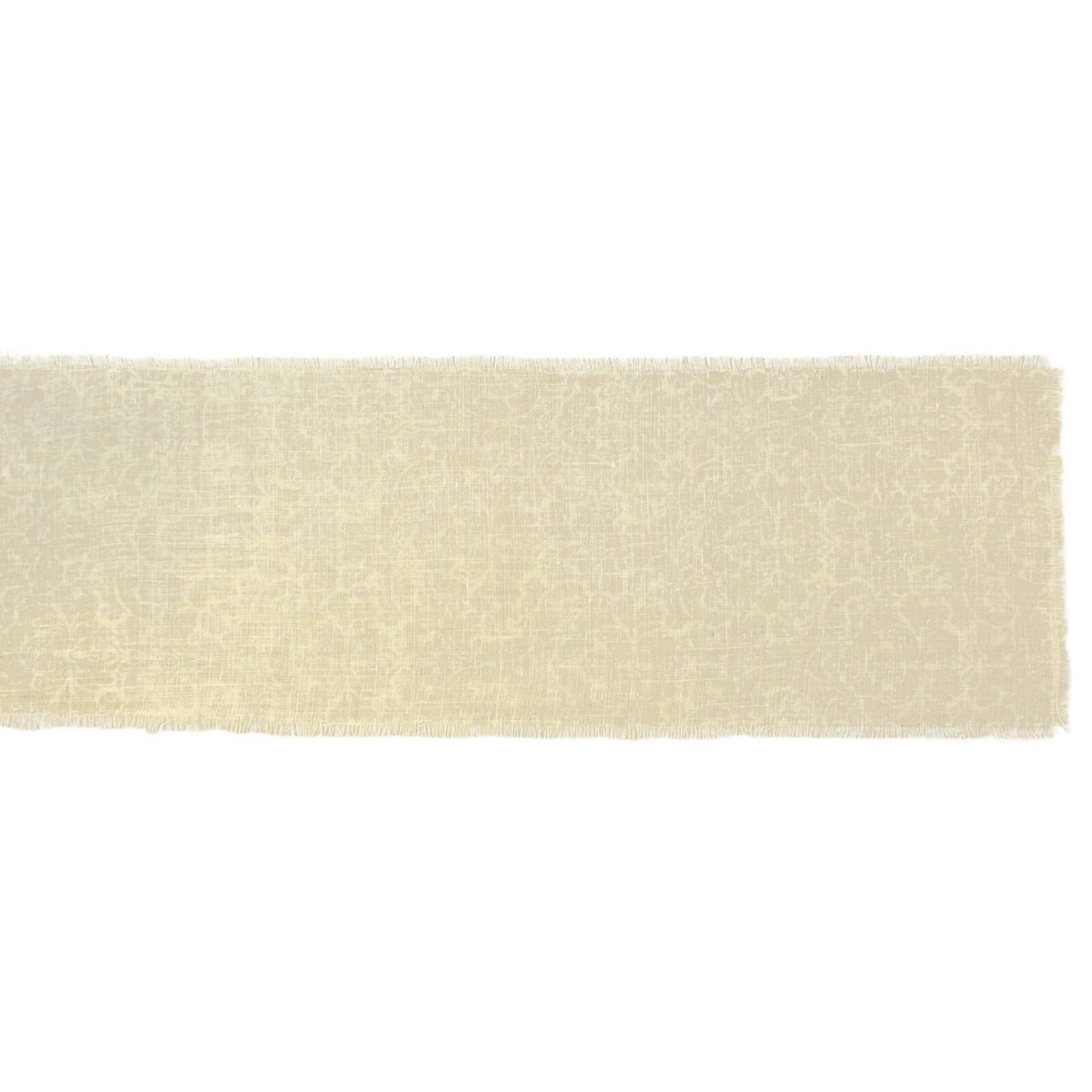 Gold Damask Print Jute Table Runner 14" x 72"