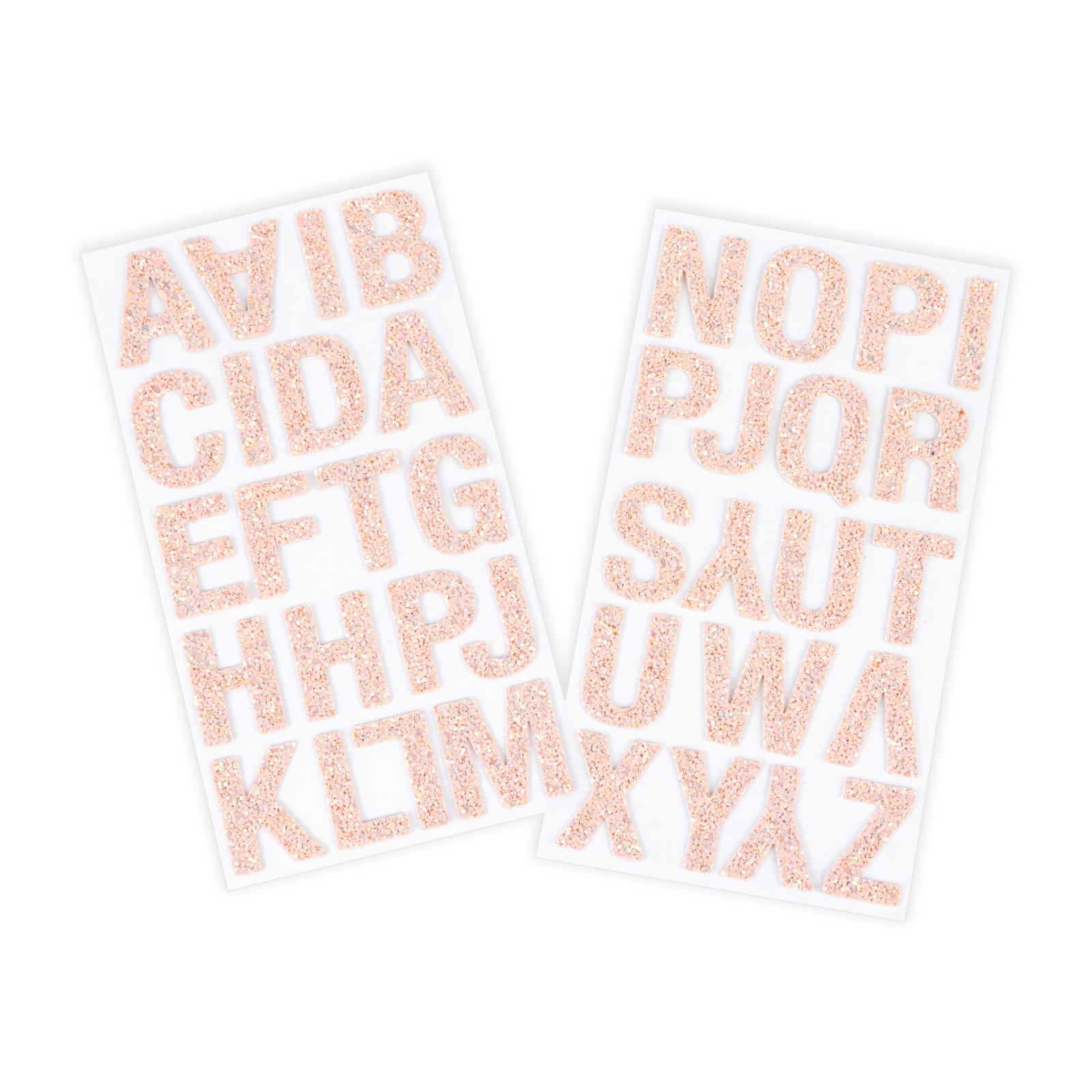 12 Pack: Blush Glitter Alphabet Stickers by Recollections™
