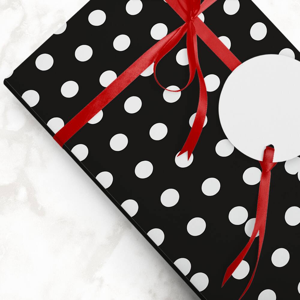 JAM Paper Polka Dot Gift Wrap Set, 2ct.