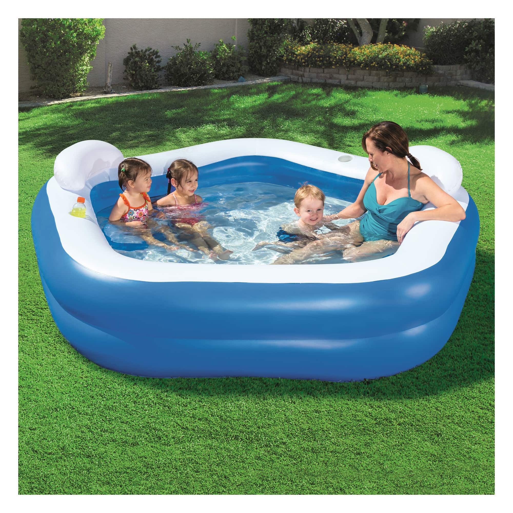Bestway&#xAE; H2OGO!&#xAE; 7ft. Family Fun Inflatable Kiddie Pool