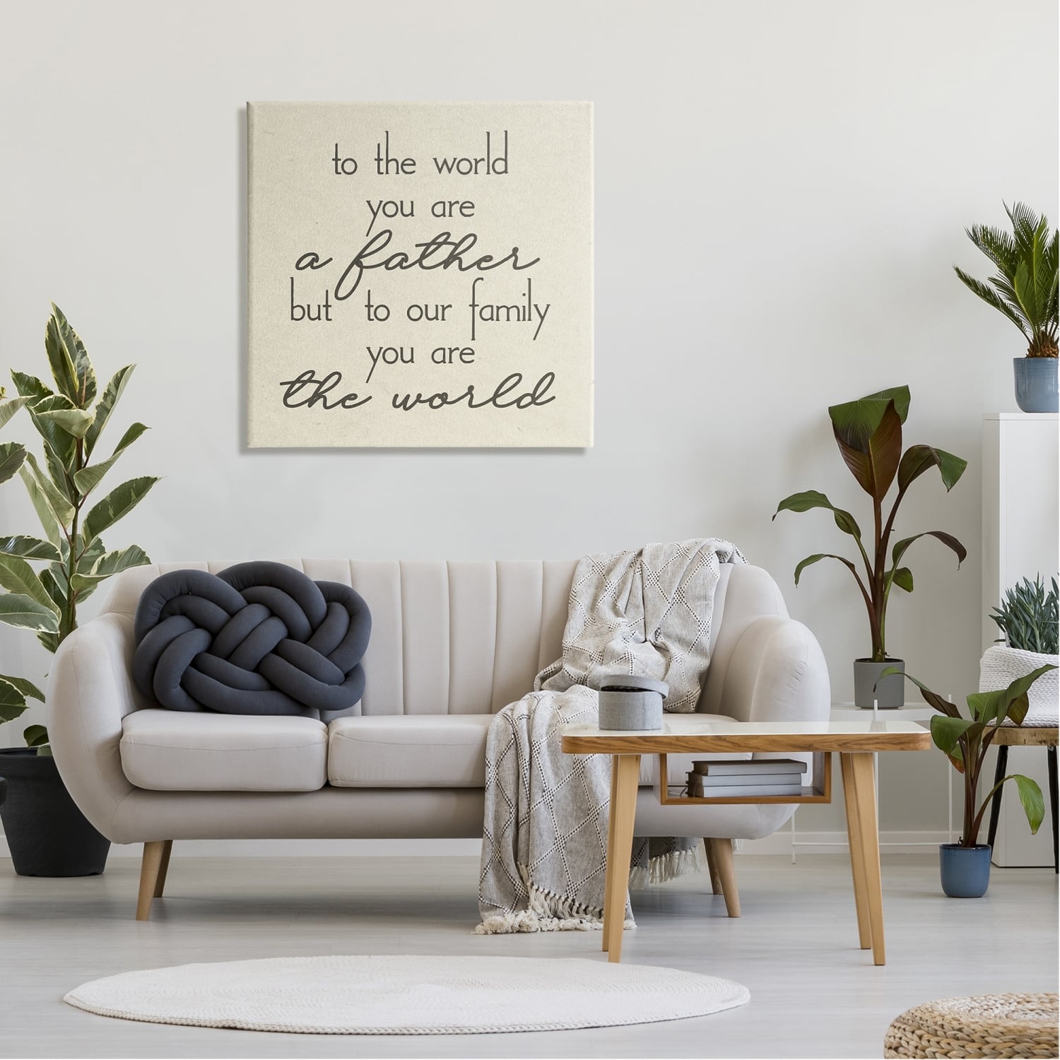 Stupell Industries You're The World Father Appreciation Canvas Wall Art