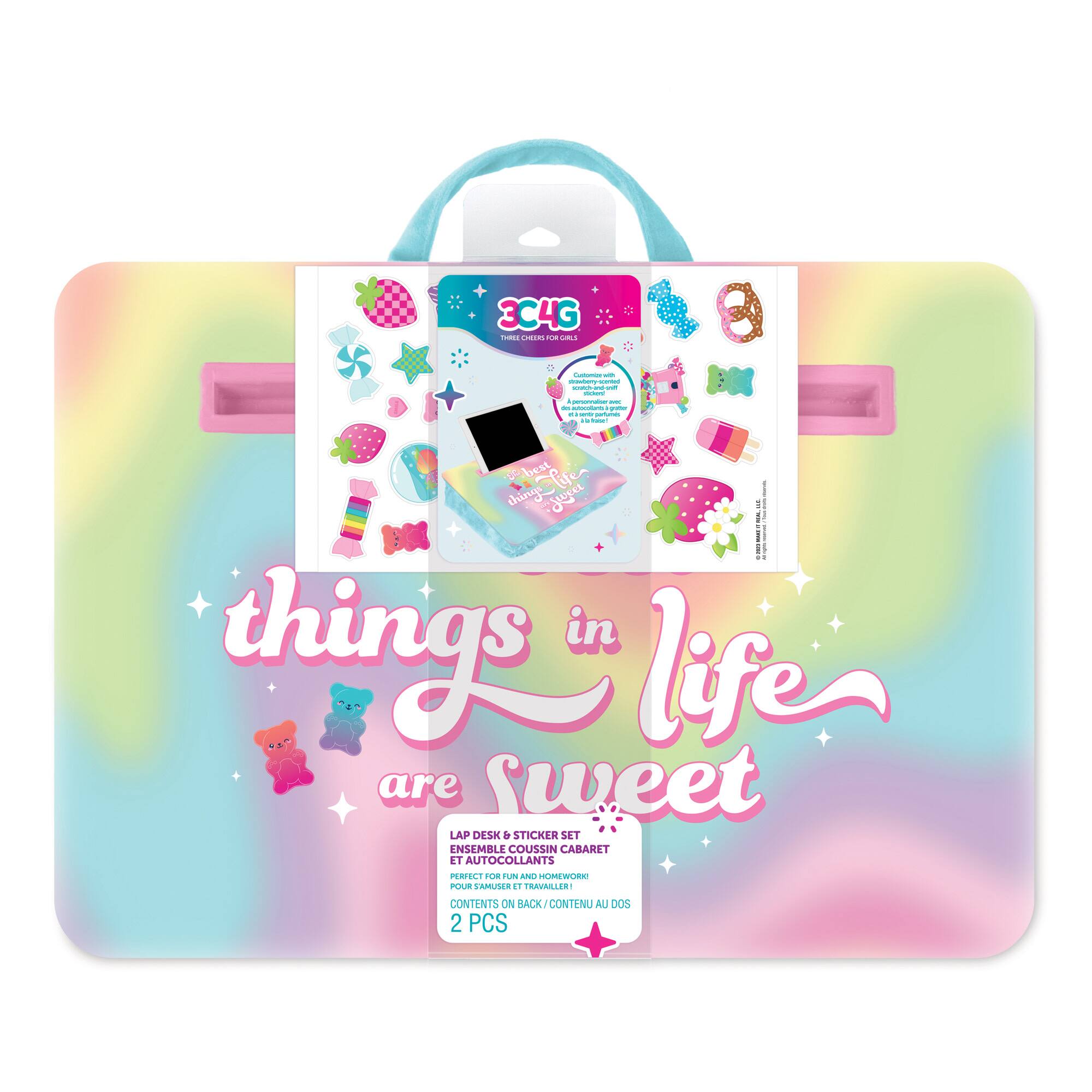 Make It Real™ 3C4G Life Is Sweet Lap Desk & Sticker Set