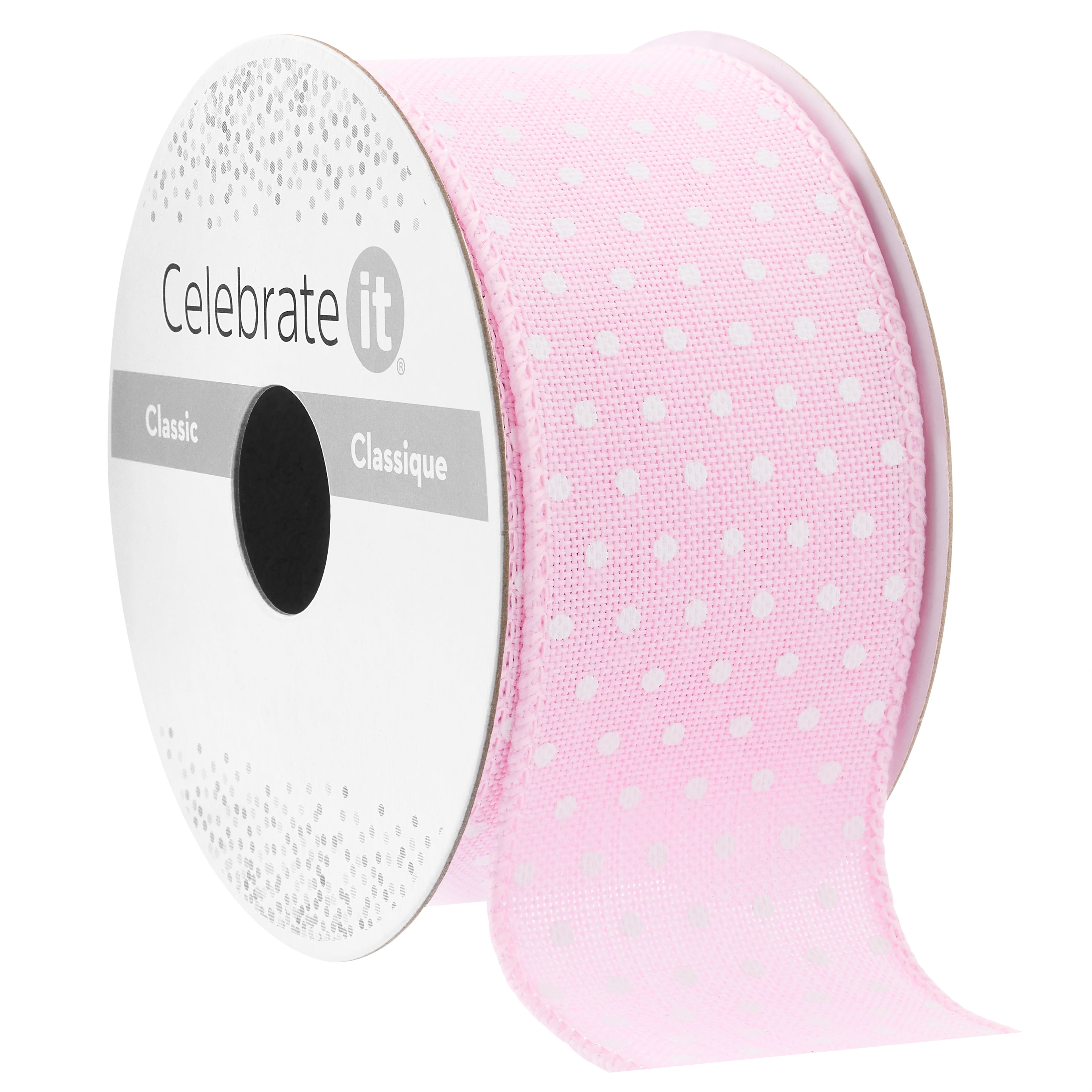 1.5&#x22; x 3yd. Wired Polka Dot Ribbon by Celebrate It&#x2122; Classic
