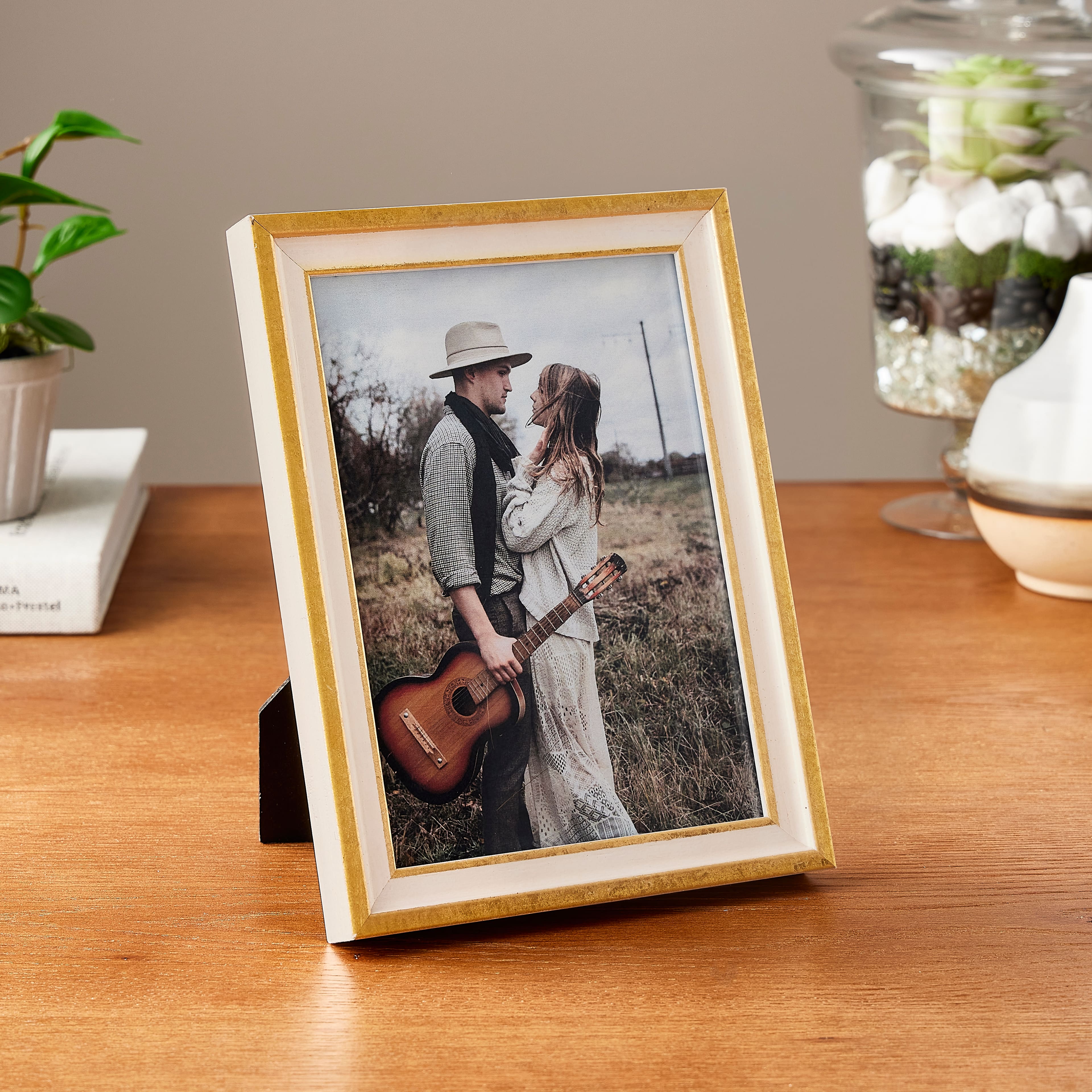 Expressions™ Cream & Gold Leaf Frame by Studio Décor®