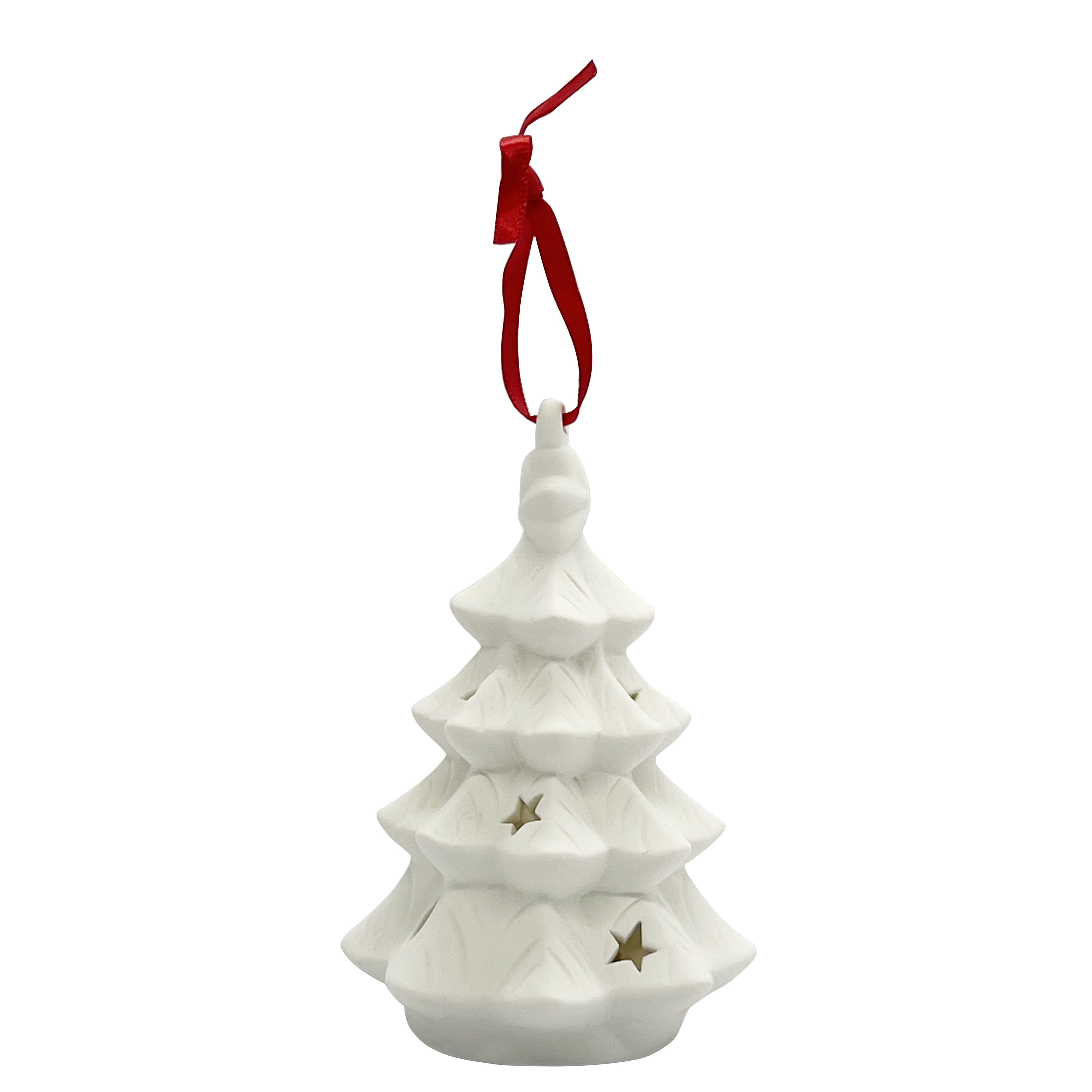 4.75&#x22; DIY LED Ceramic Tree Ornament by Make Market&#xAE;