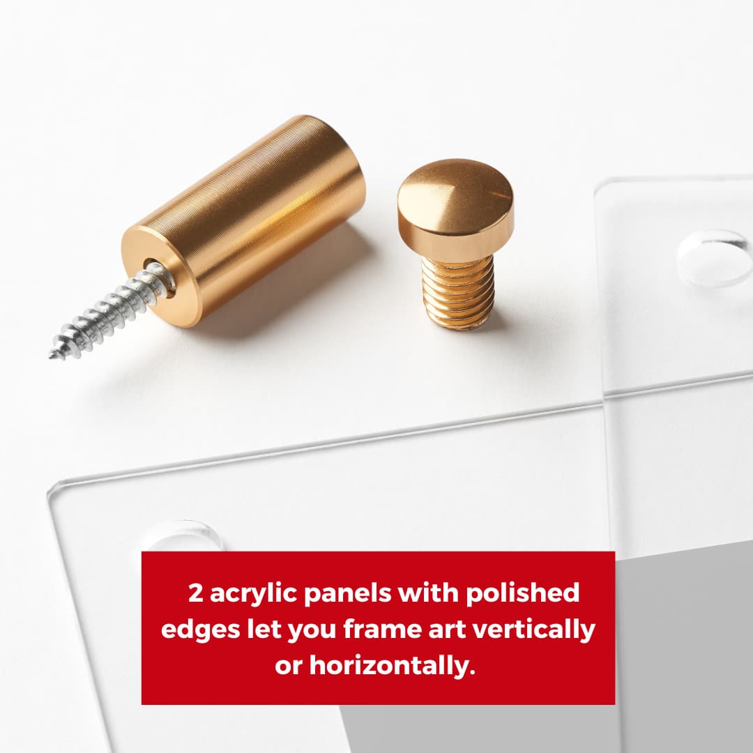 Cool Modern Frames 4 Pack Double Panel Acrylic Float Frames
