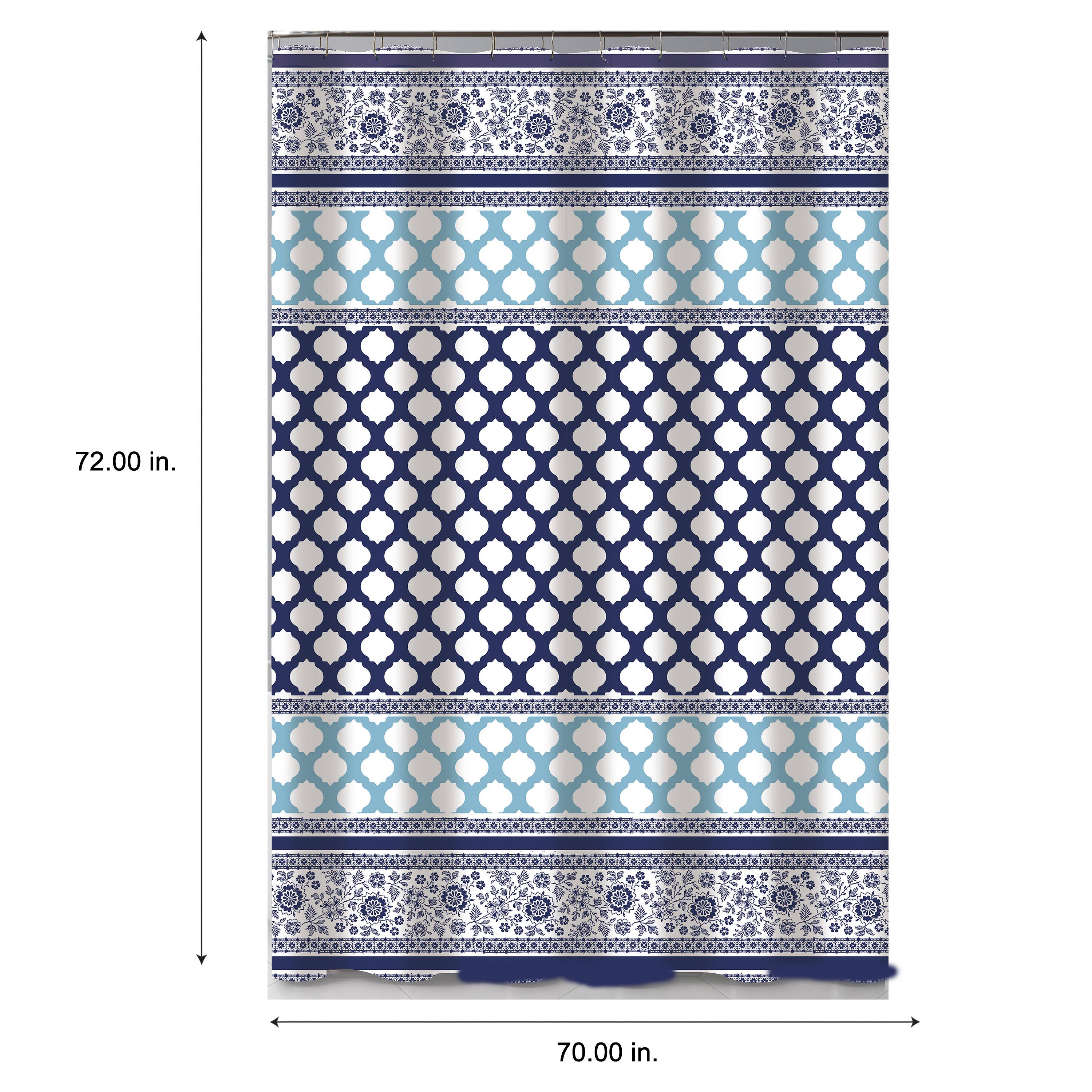 Bath Bliss Lattice Design Shower Curtain