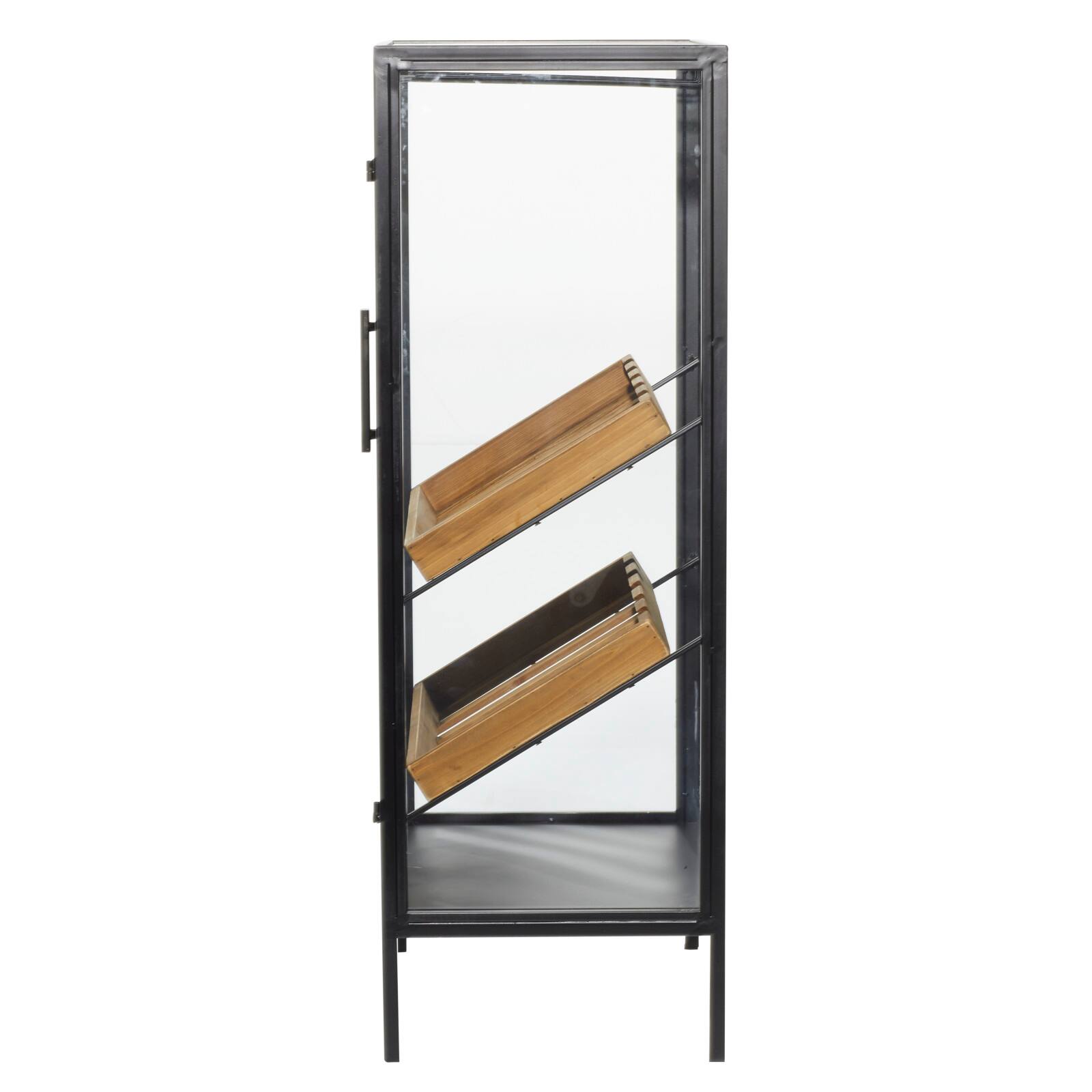40&#x27;&#x27; Black Wood Contemporary Standing Wine Rack