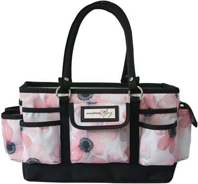 Everything Mary White & Floral Deluxe Store & Tote Craft Organizer ...