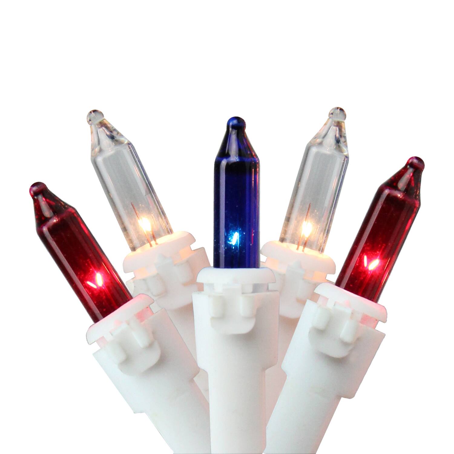 100ct. Red, White &#x26; Blue 4th of July Mini Light Set