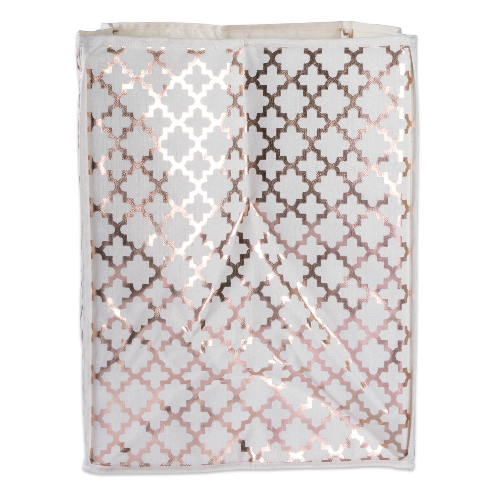 Bronze Polyester Lattice Rectangle All Purpose Storage Tote