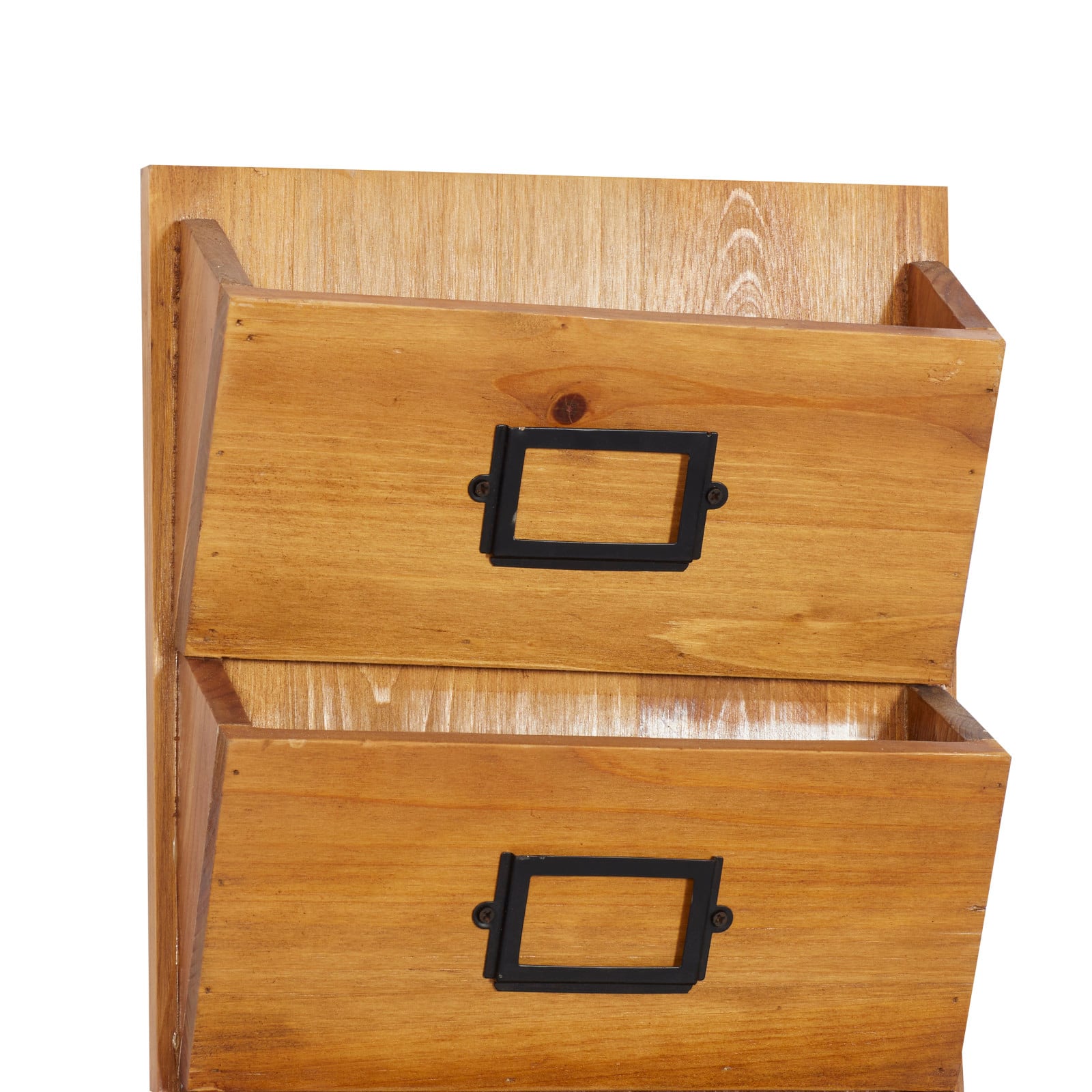 36" Brown Wood Traditional Magazine Rack Holder