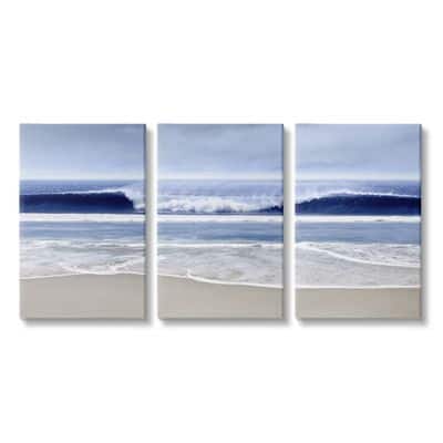 Stupell Industries Beach Wave Cresting at Shore Blue Nautical Landscape, 16" x 24" | Michaels®
