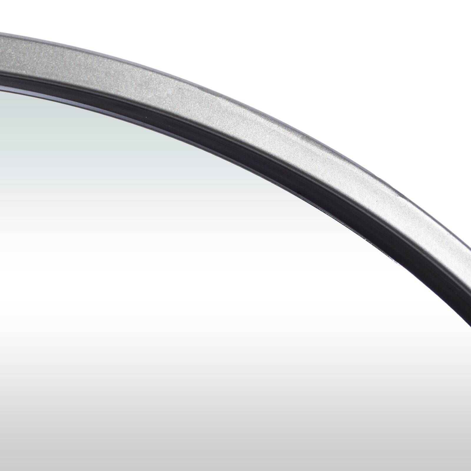 30&#x22; Silver Contemporary Metal Wall Mirror